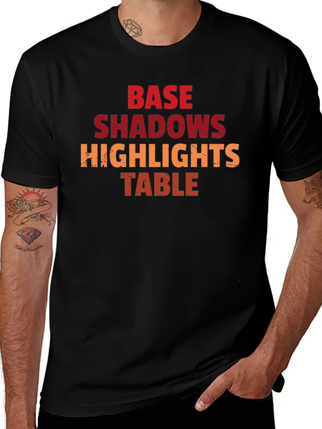 Base Shadows Highlights Table Graphic Tee