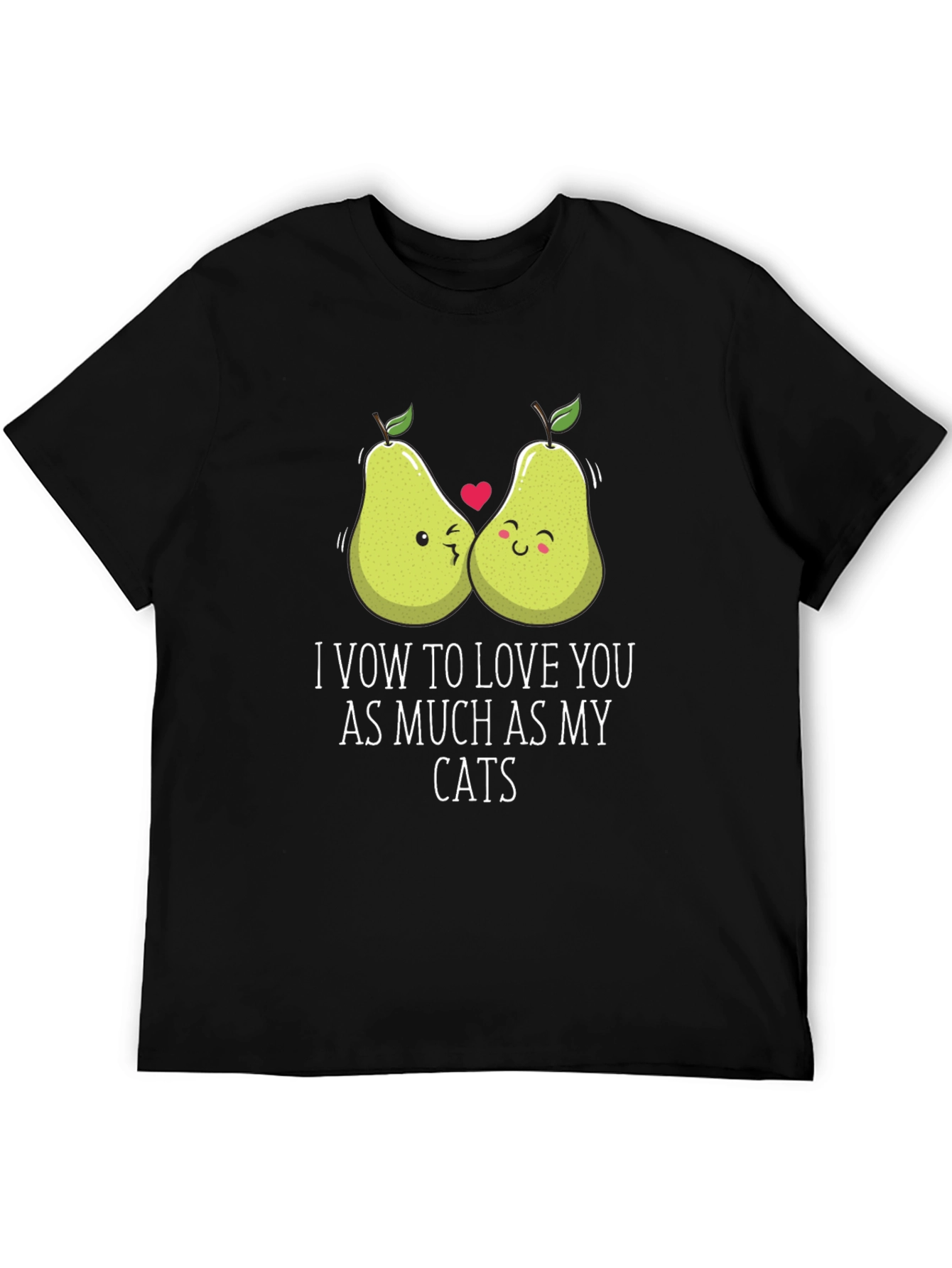 Funny Pear Love Cat T-Shirt