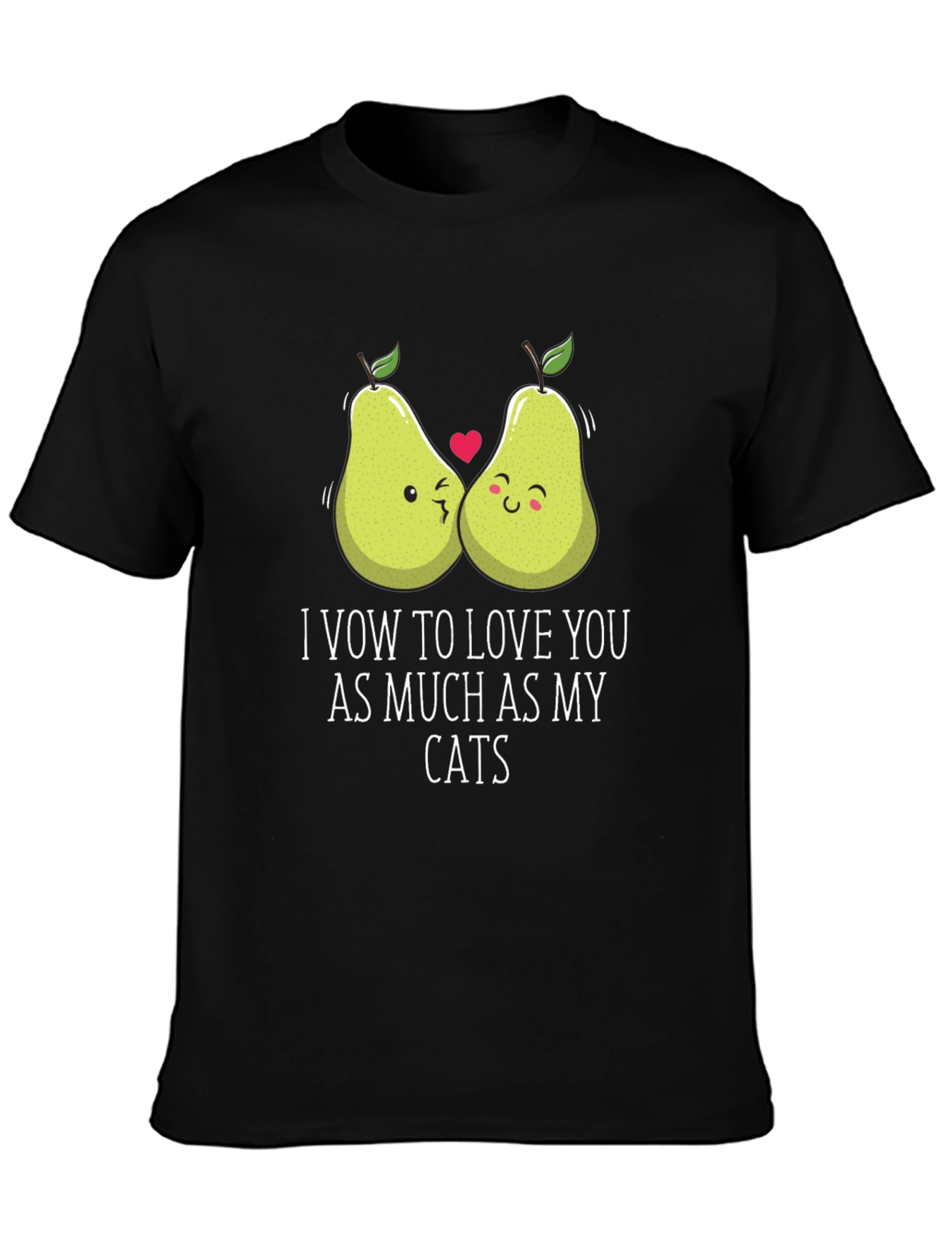 Funny Pear Love Cat T-Shirt
