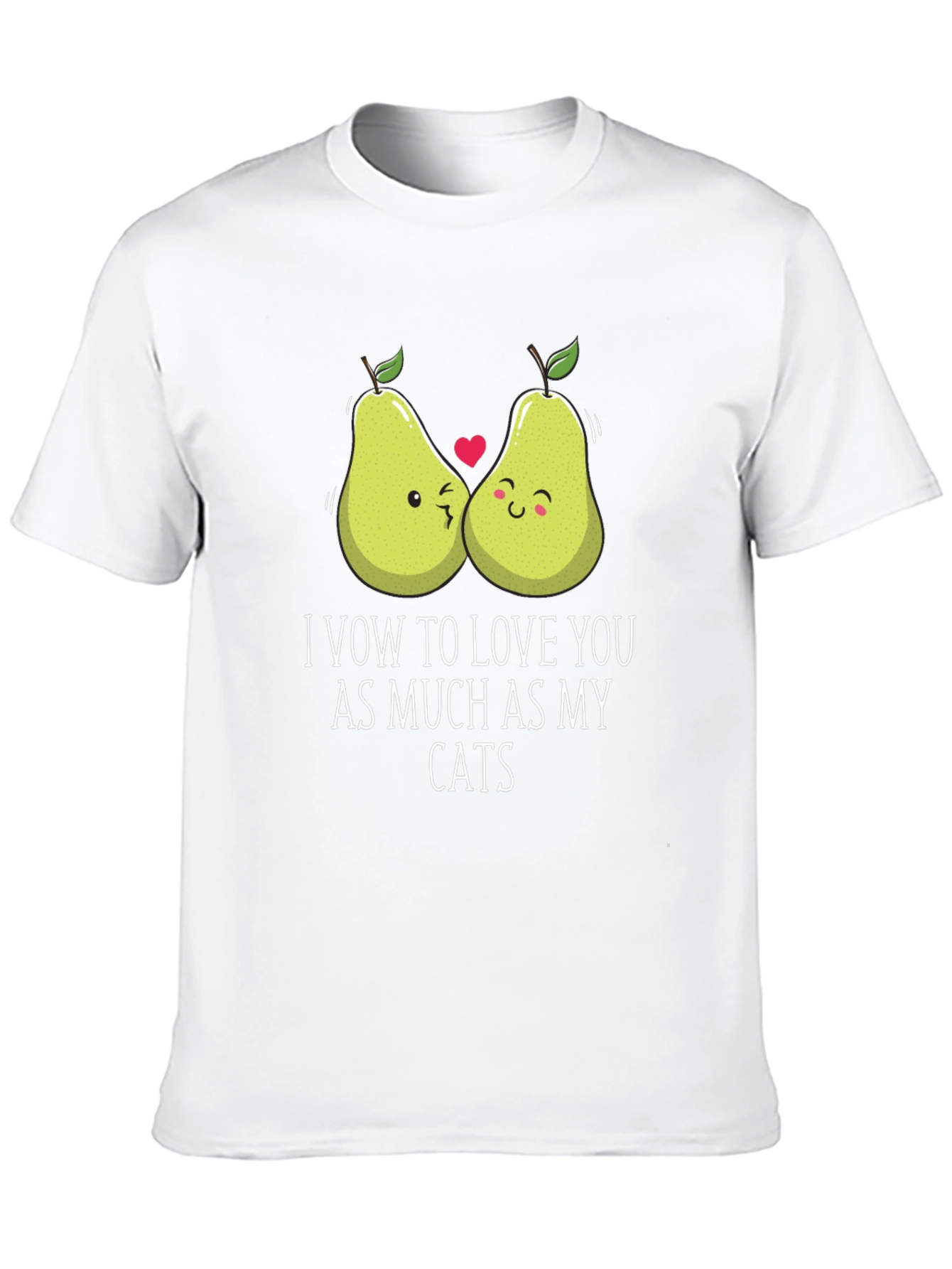 Funny Pear Love Cat T-Shirt