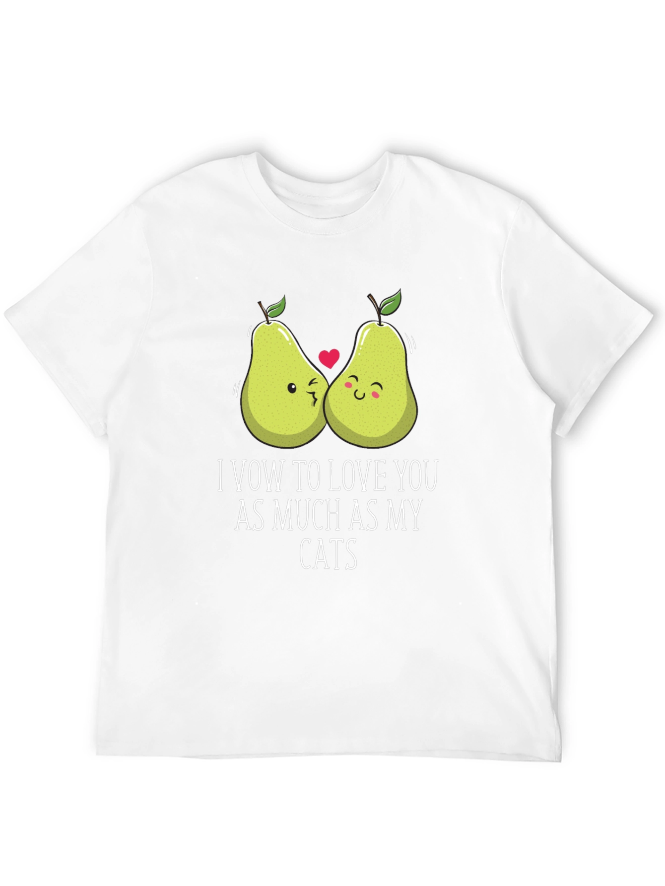 Funny Pear Love Cat T-Shirt