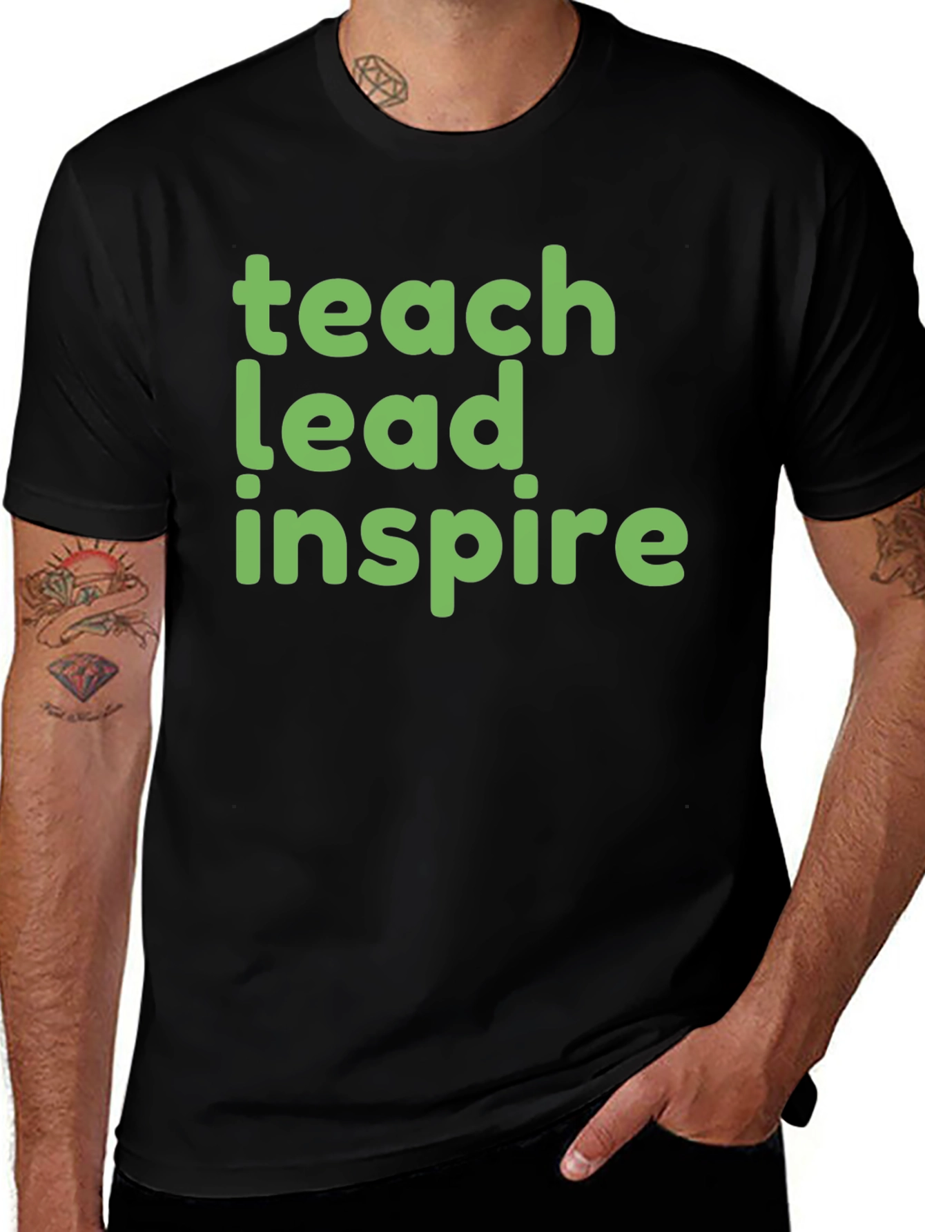 Teach Lead Inspire Graphic Tee - Black