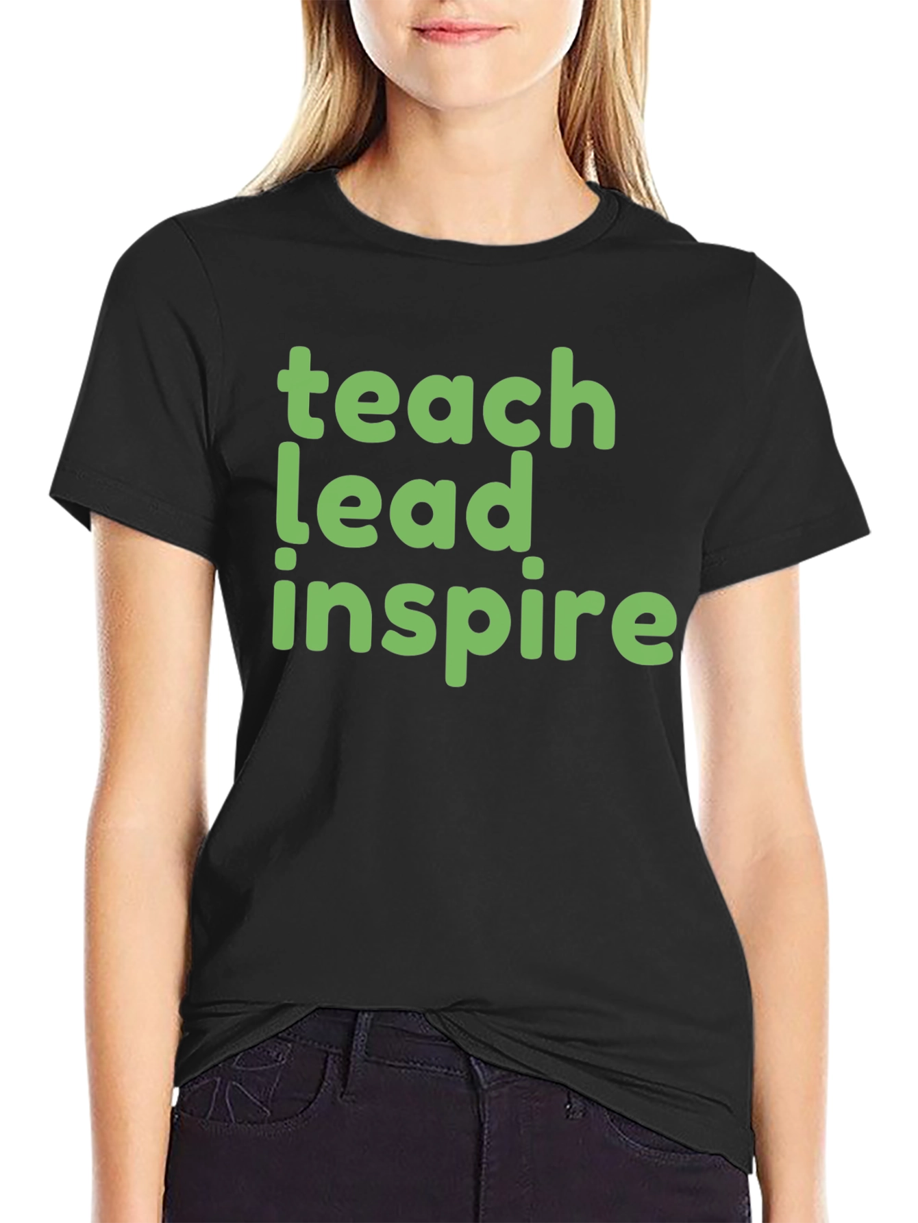 Teach Lead Inspire Graphic Tee - Black