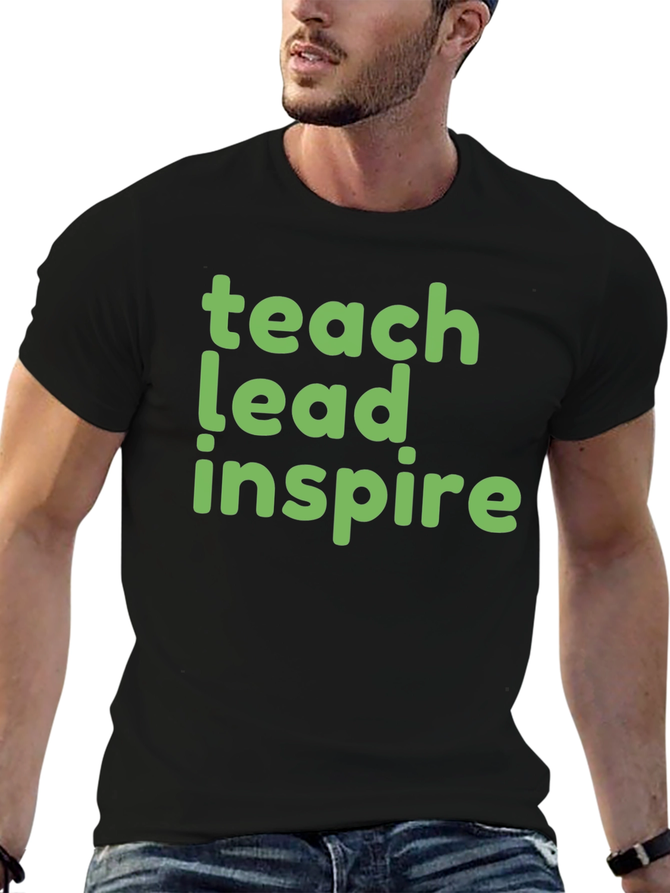 Teach Lead Inspire Graphic Tee - Black