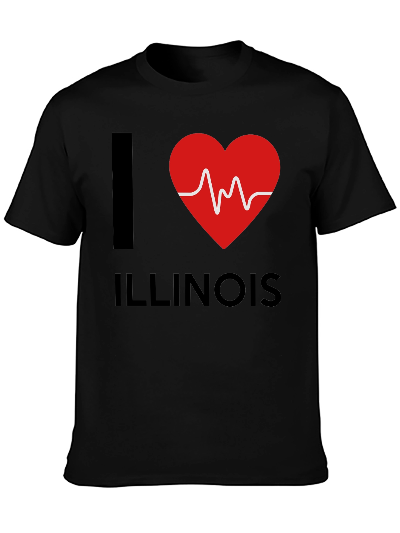I Heart Illinois T-Shirt - Novelty Graphic Tee