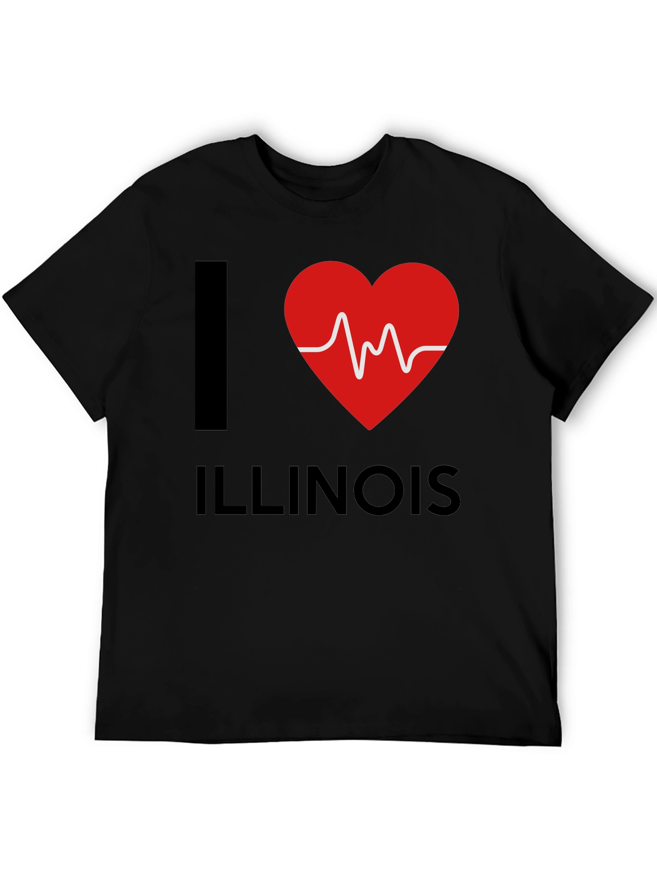 I Heart Illinois T-Shirt - Novelty Graphic Tee