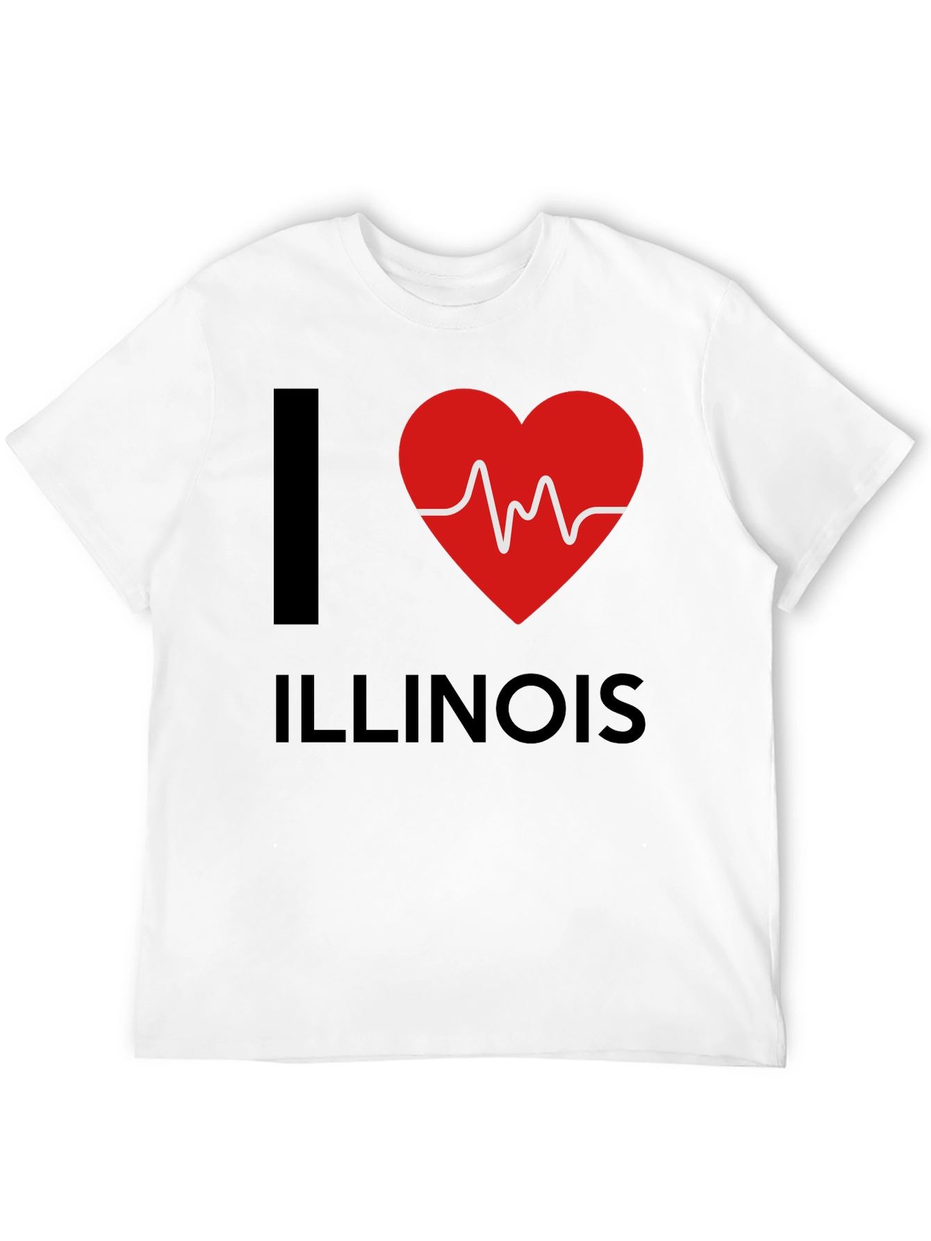 I Heart Illinois T-Shirt - Novelty Graphic Tee