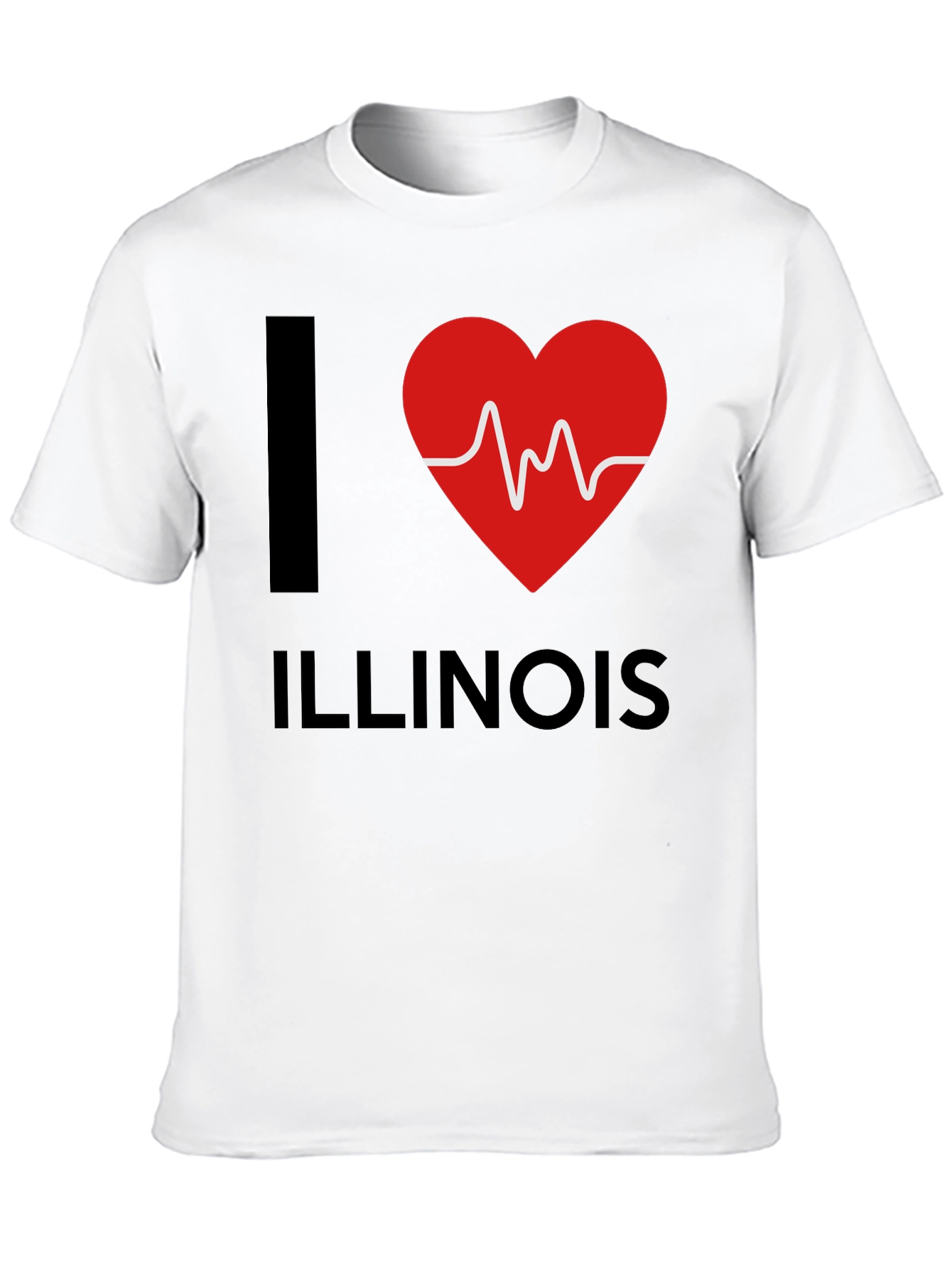 I Heart Illinois T-Shirt - Novelty Graphic Tee