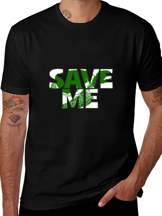 Save Me Sea Turtle T-Shirt - Black