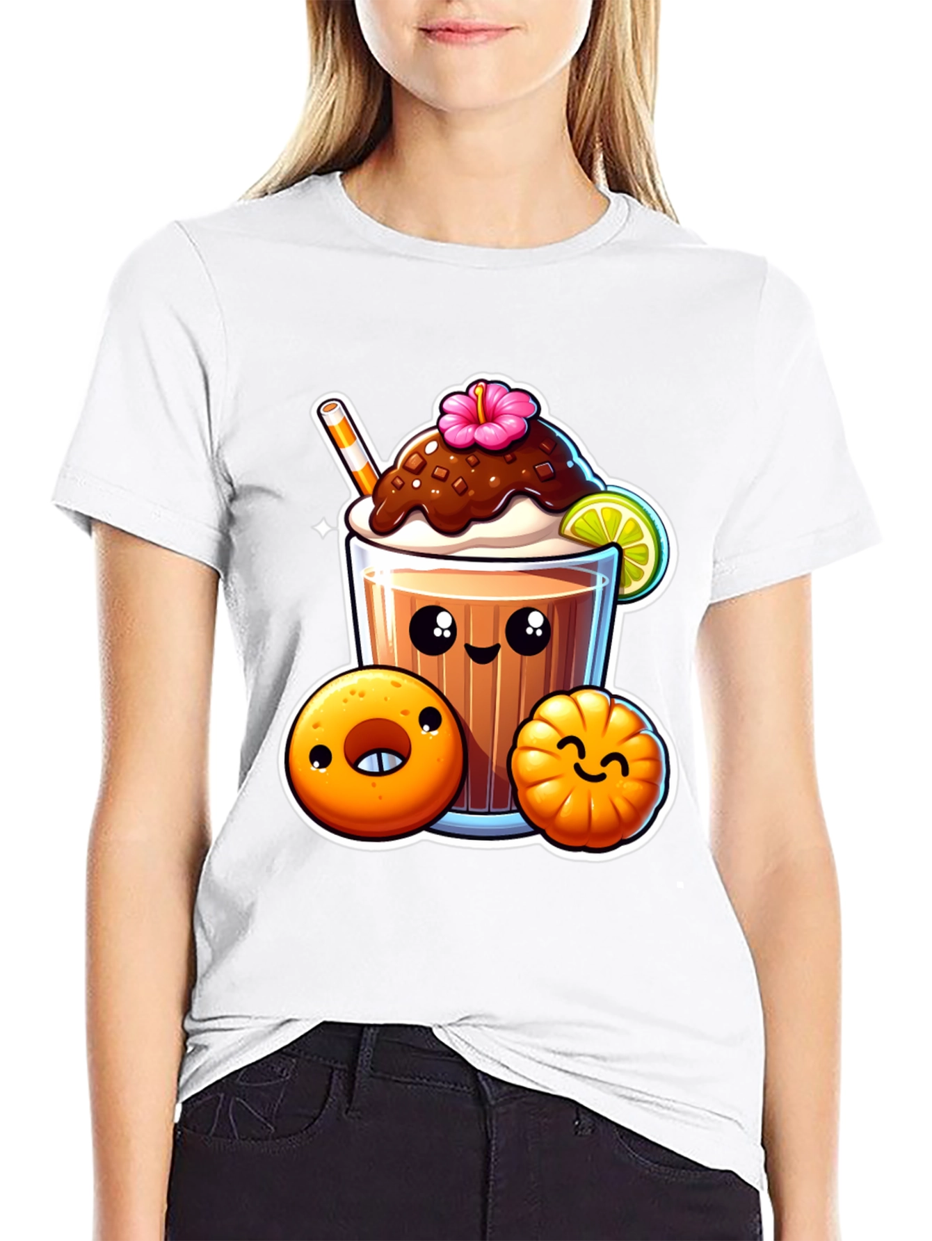 Kawaii Dessert Graphic Tee - Cute Style Shirt
