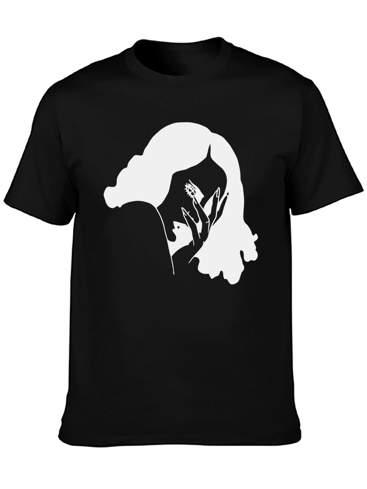 Mystic Woman Graphic Tee - Black Cotton T-Shirt