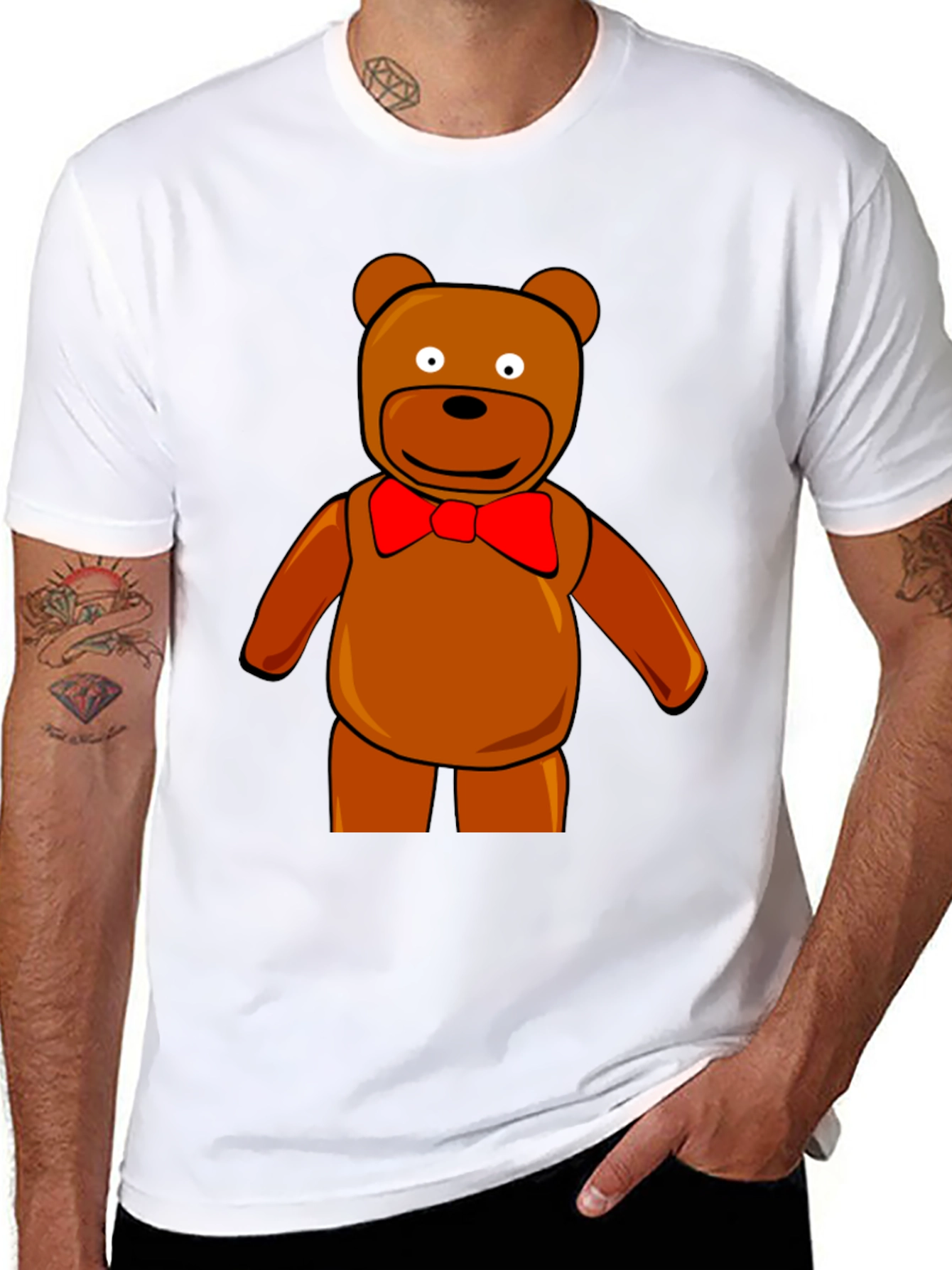 Teddy Bear Graphic Tee - Fun Cartoon Bear T-Shirt