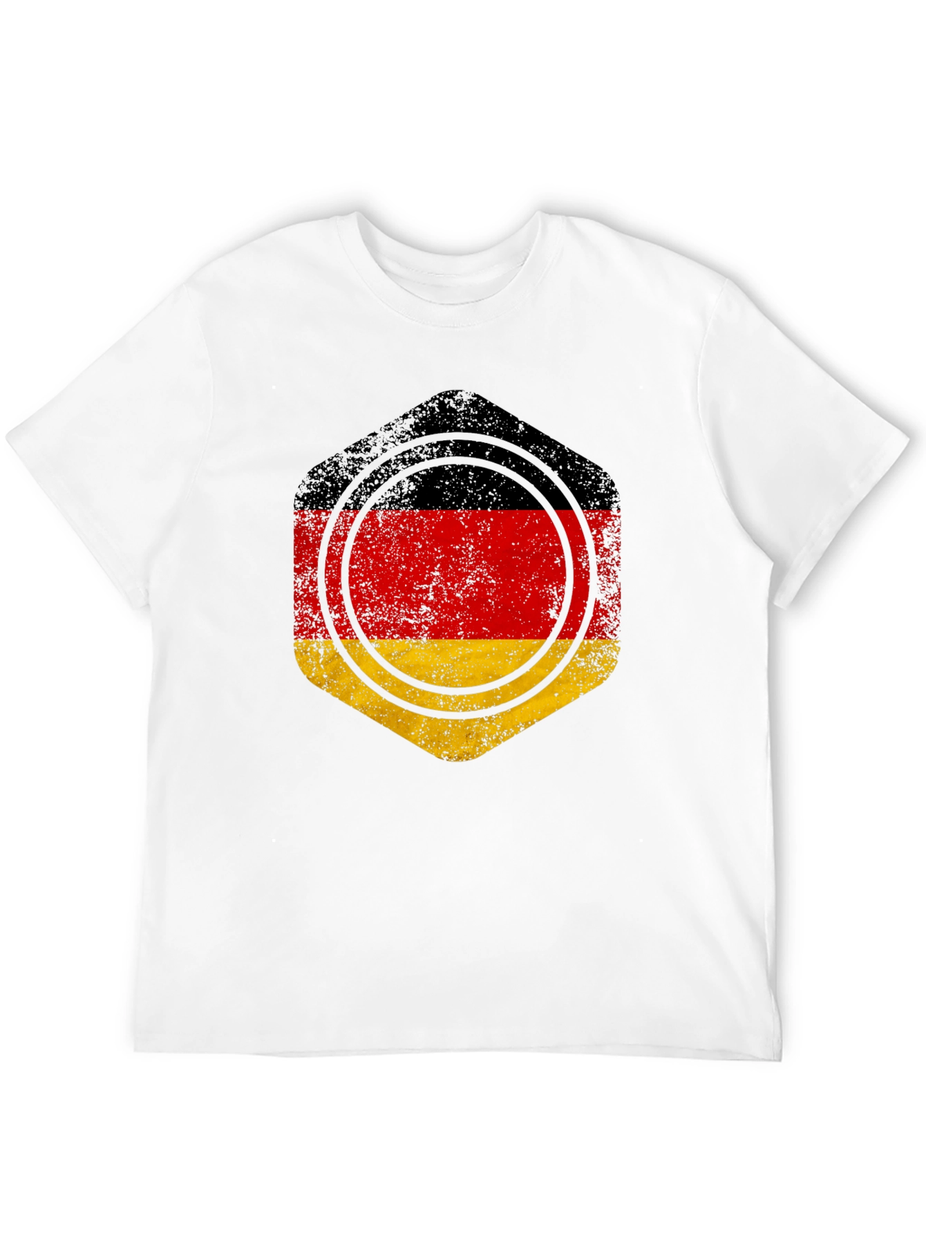 Germany Flag Graphic Tee - Black Cotton Casual Shirt