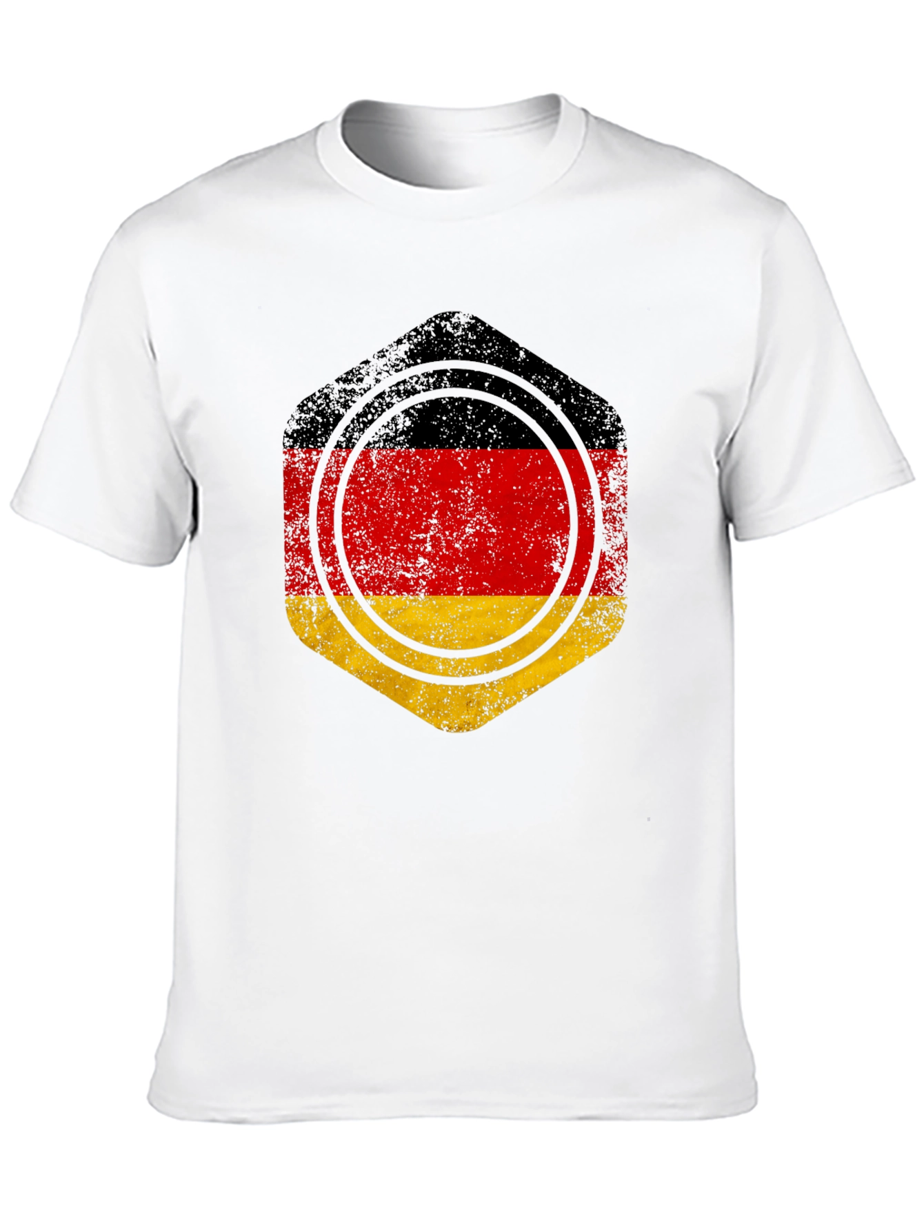 Germany Flag Graphic Tee - Black Cotton Casual Shirt
