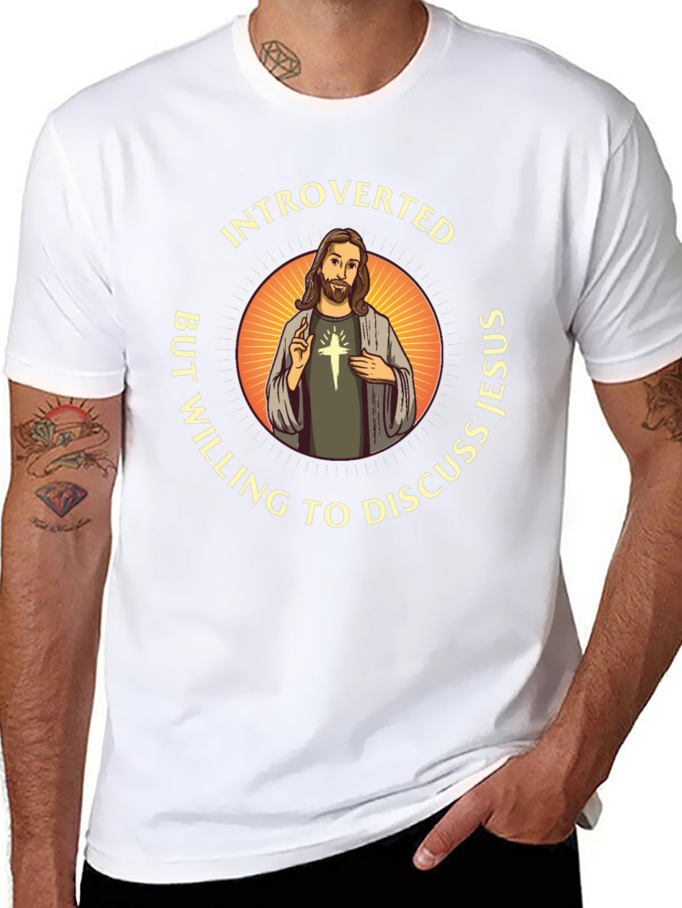 Introverted But Willing to Discuss Jesus T-Shirt
