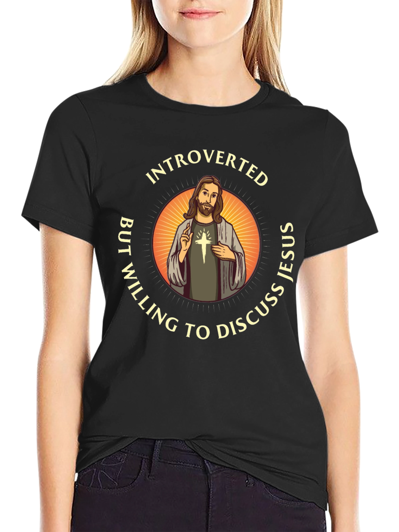 Introverted But Willing to Discuss Jesus T-Shirt