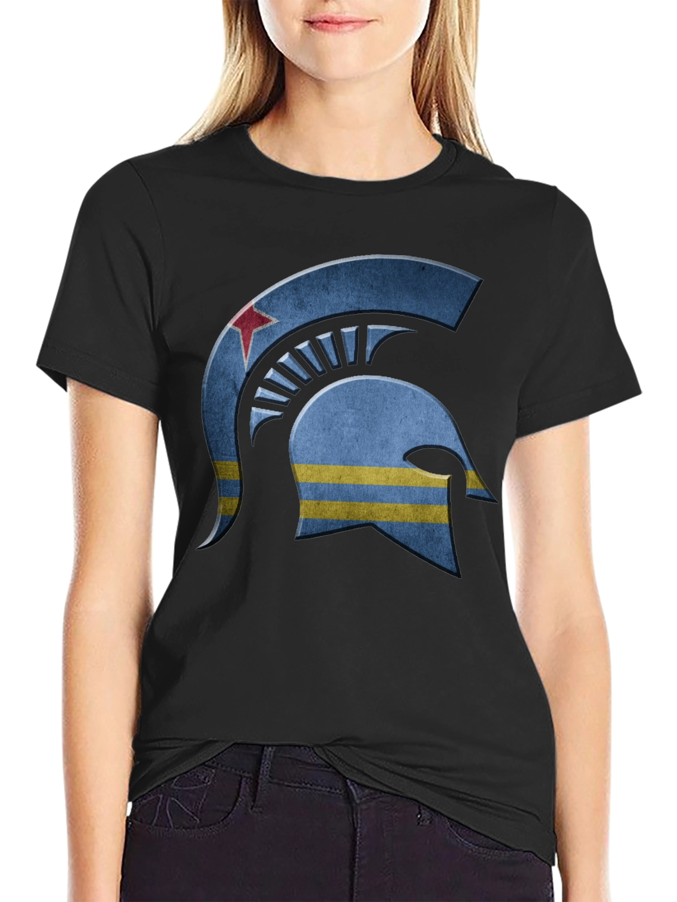Aruba Spartan Helmet T-Shirt - Stylish & Unique Design