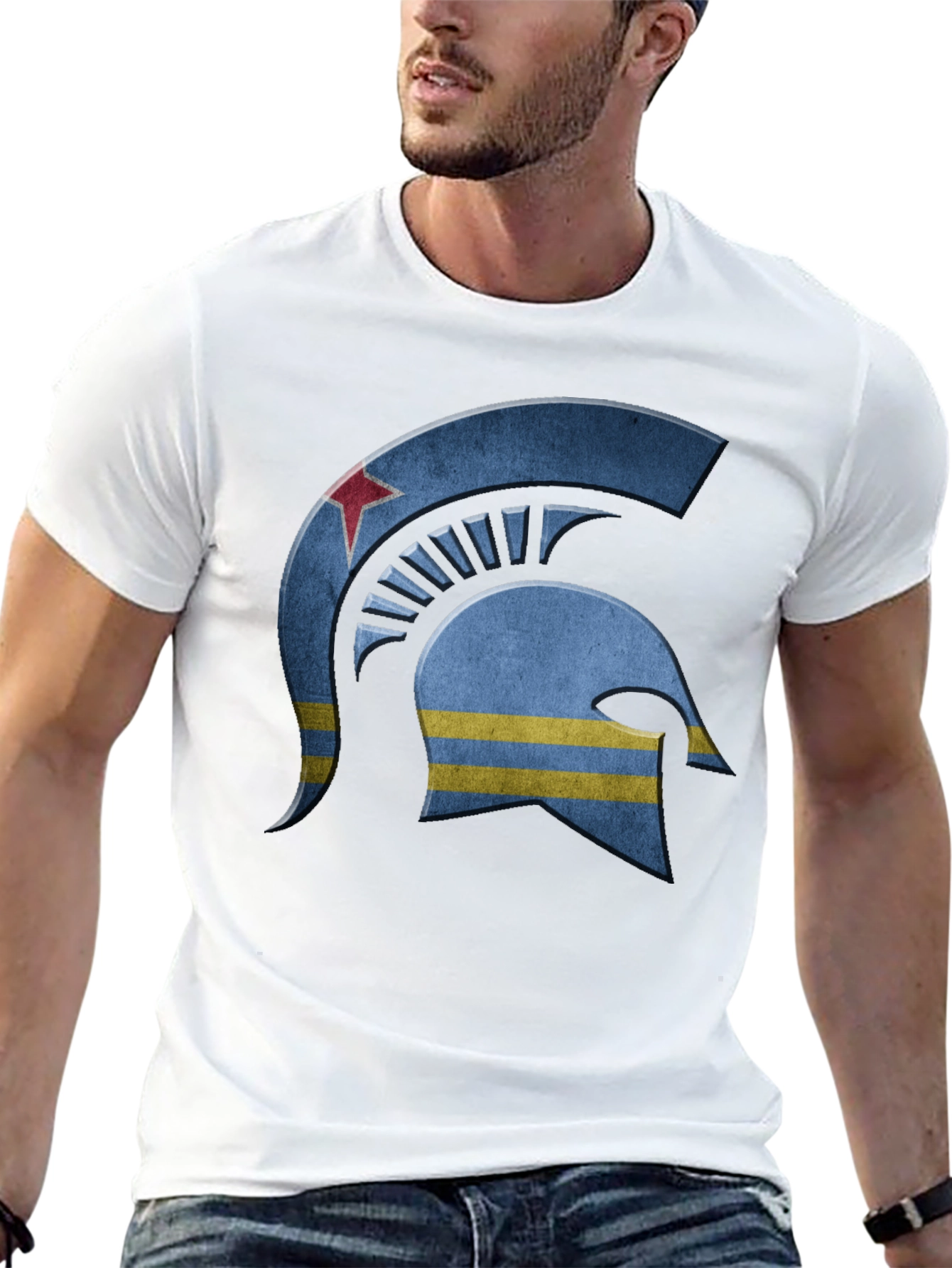 Aruba Spartan Helmet T-Shirt - Stylish & Unique Design