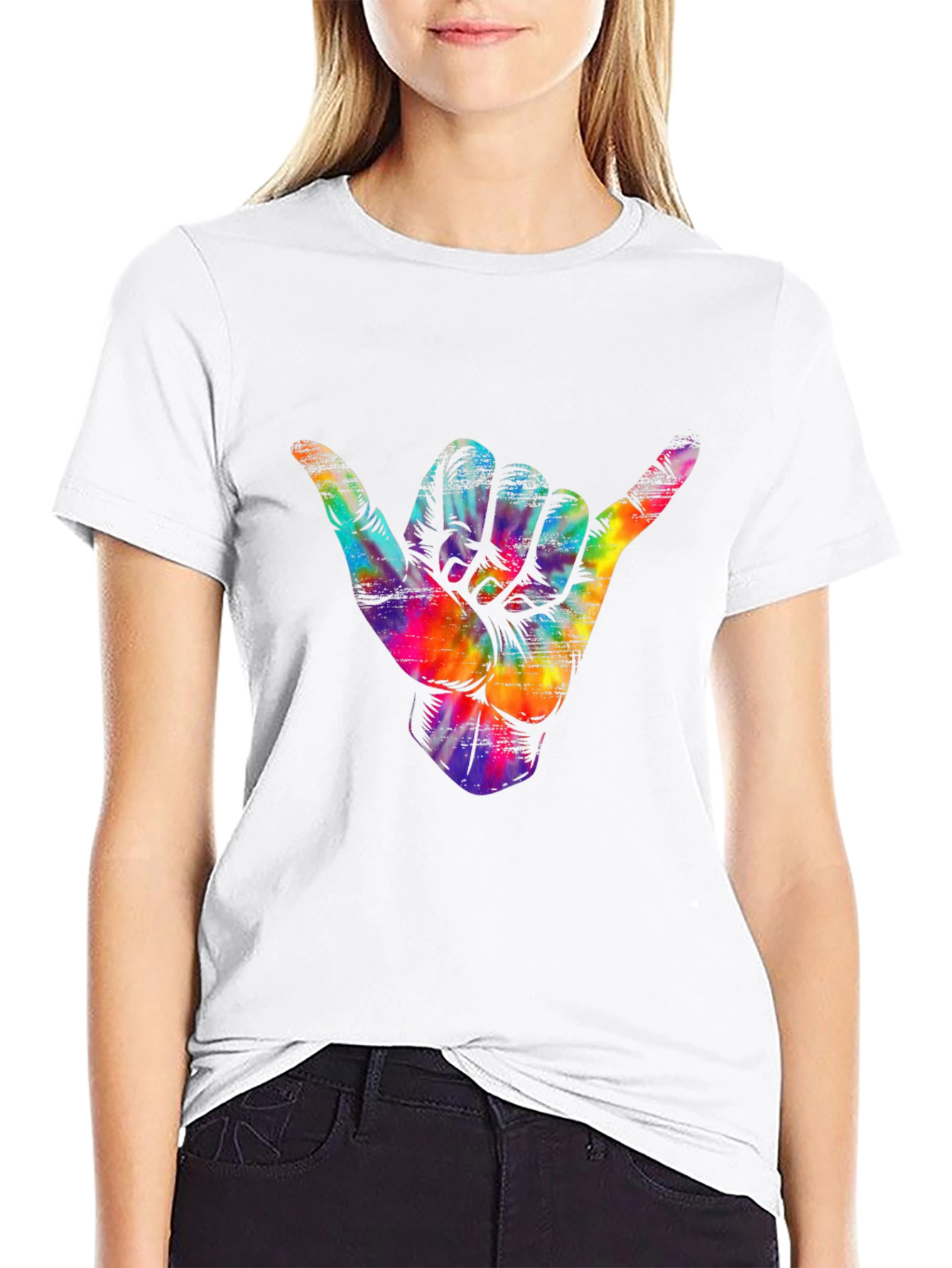 Shaka Hand Tie Dye T-Shirt - Hang Loose Tee