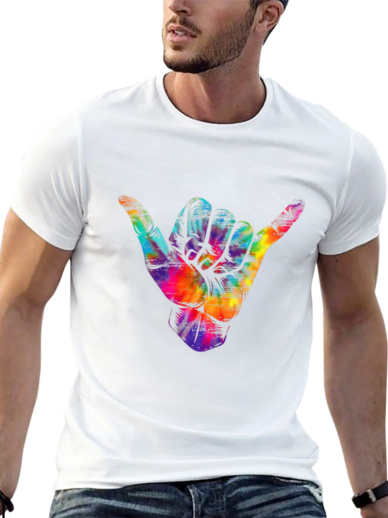 Shaka Hand Tie Dye T-Shirt - Hang Loose Tee