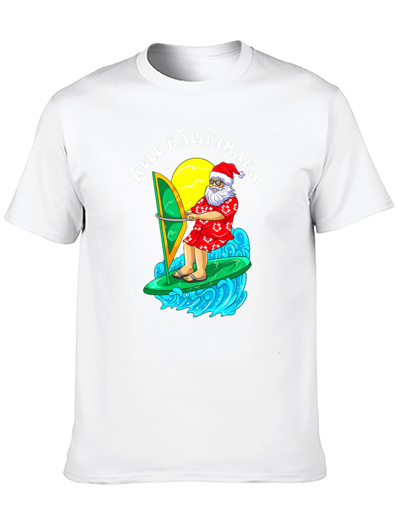 Mele Kalikimaka Santa Surfing T-Shirt