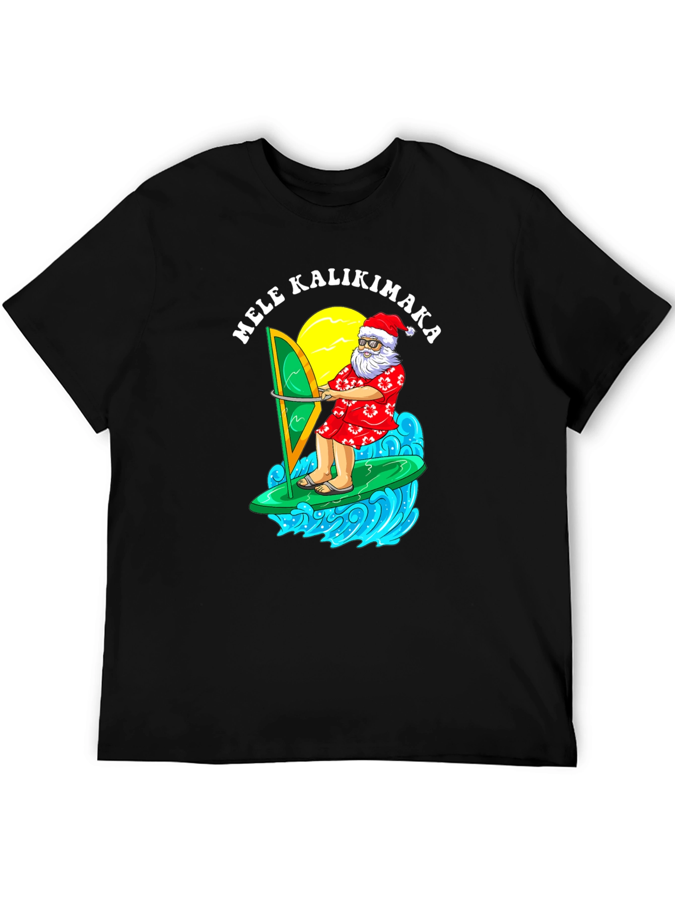 Mele Kalikimaka Santa Surfing T-Shirt