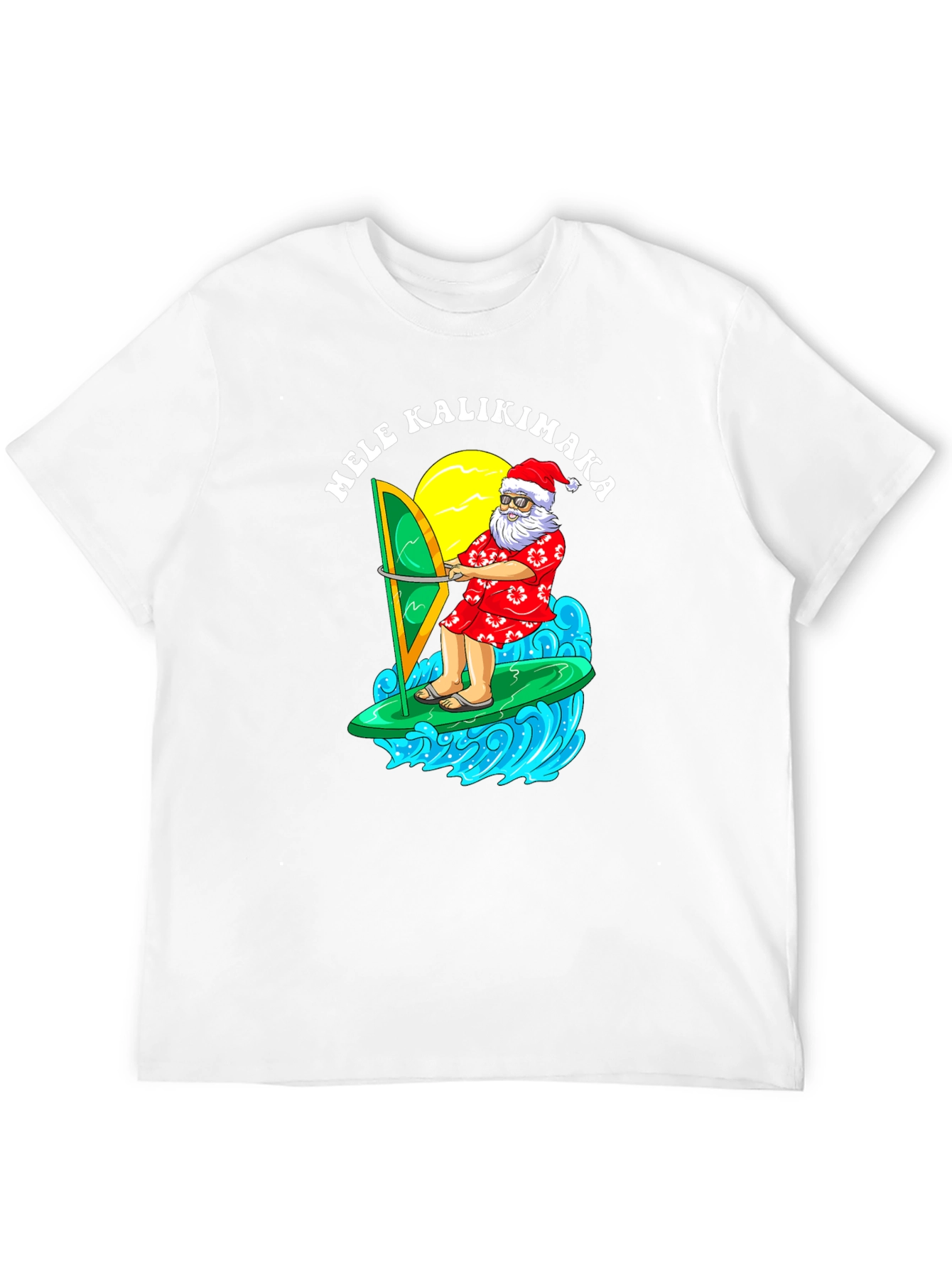 Mele Kalikimaka Santa Surfing T-Shirt