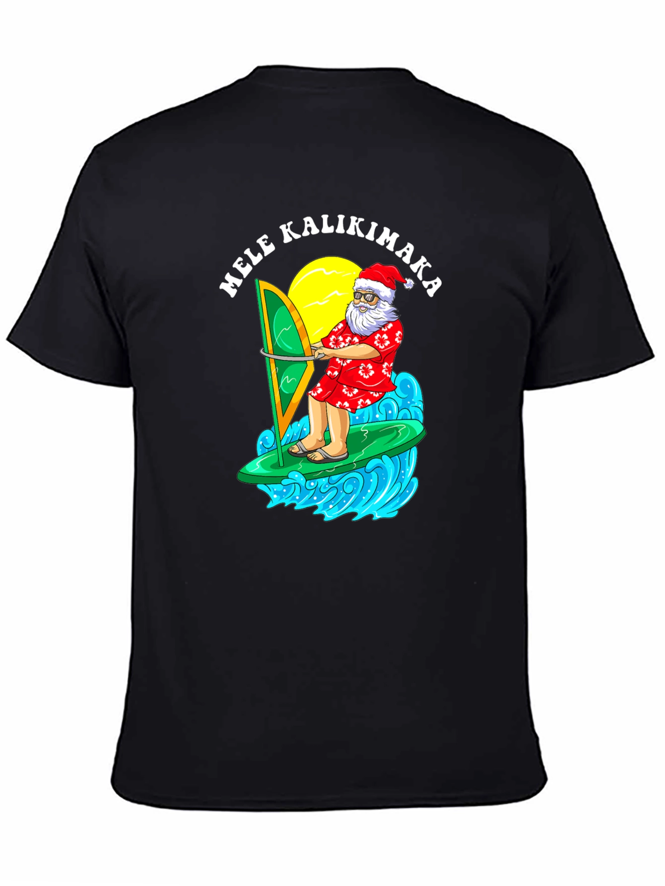 Mele Kalikimaka Santa Surfing T-Shirt
