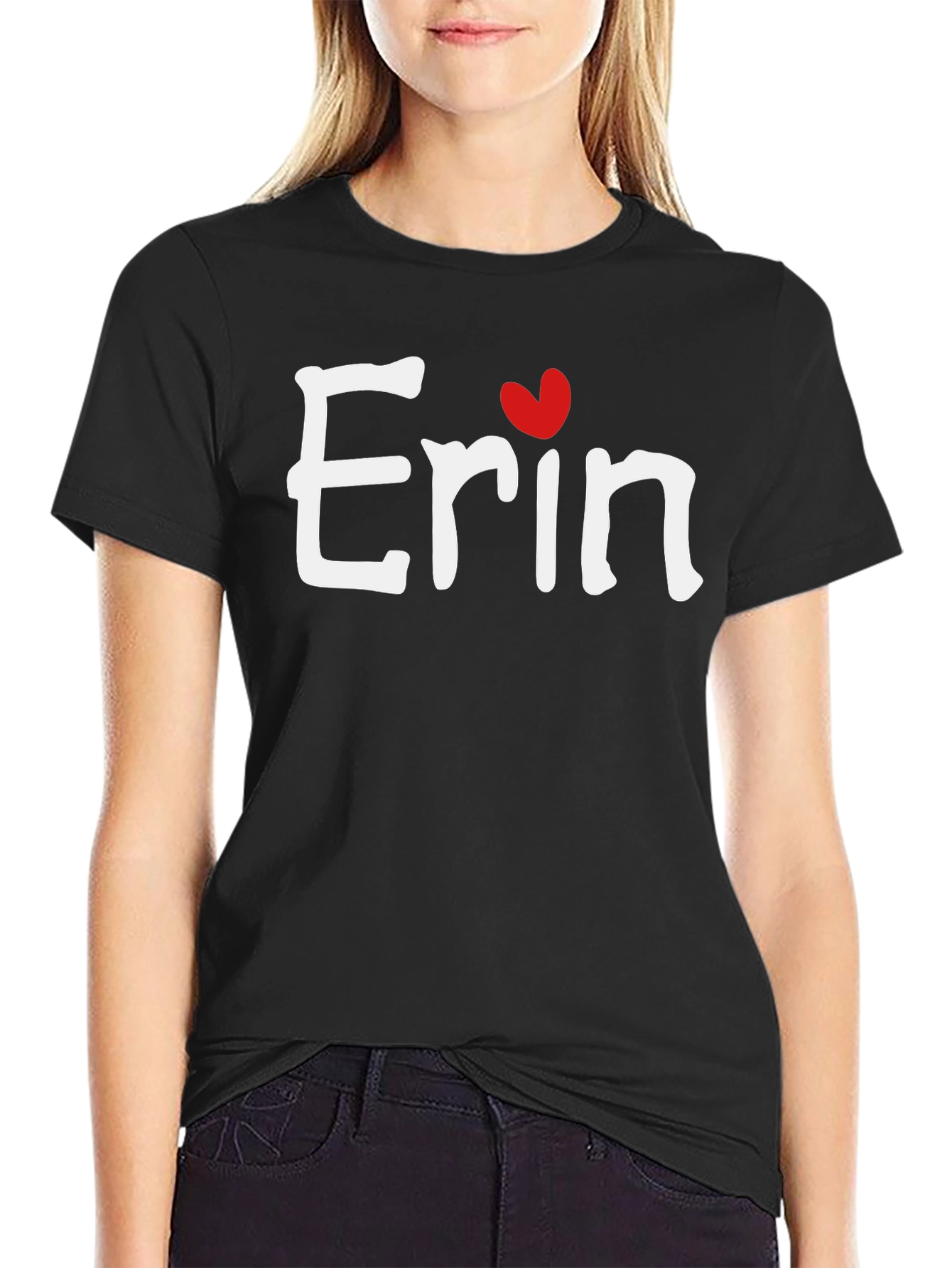 Erin Heart T-Shirt - Custom Name Tee