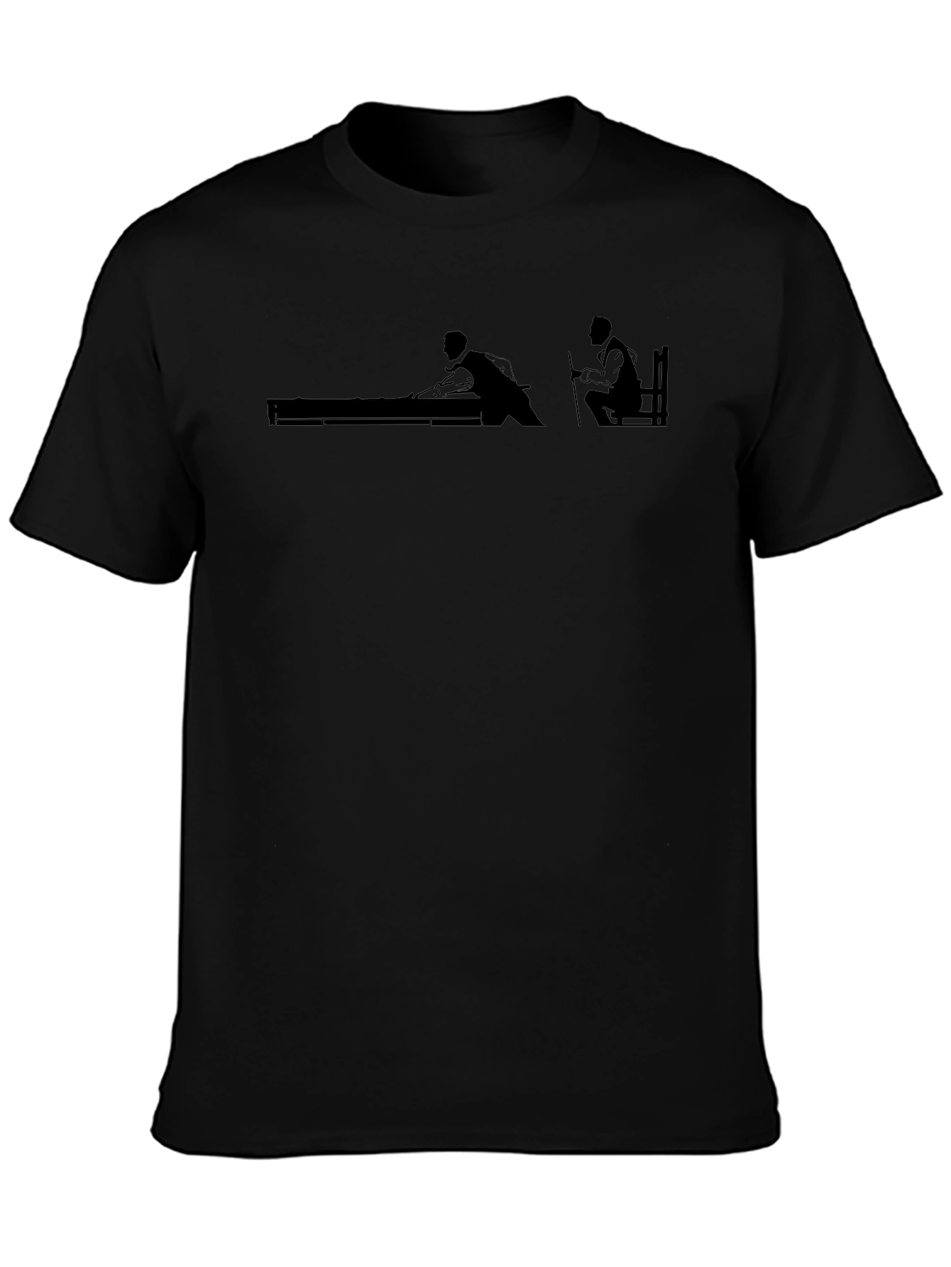 Billiards Silhouette Graphic Tee - Classic Pool Hall Style
