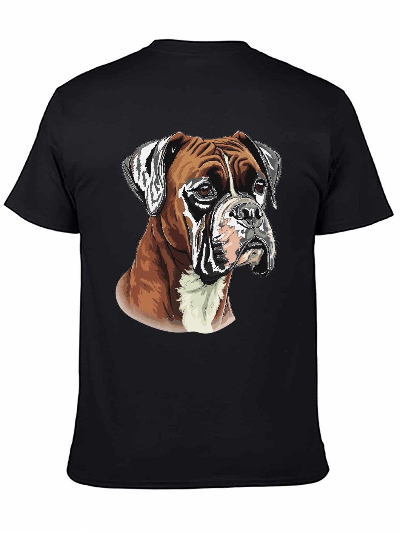 Boxer Dog Graphic Tee - Mens Black T-Shirt