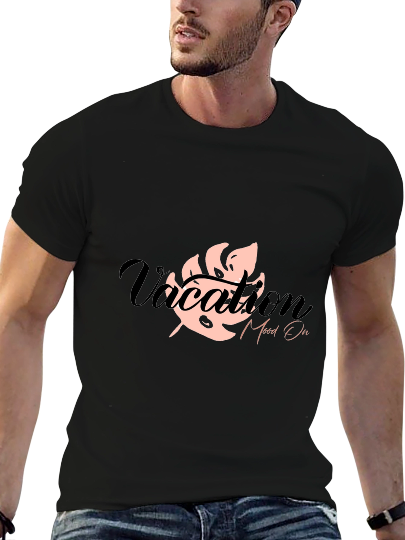 Vacation Mode On Black Graphic Tee