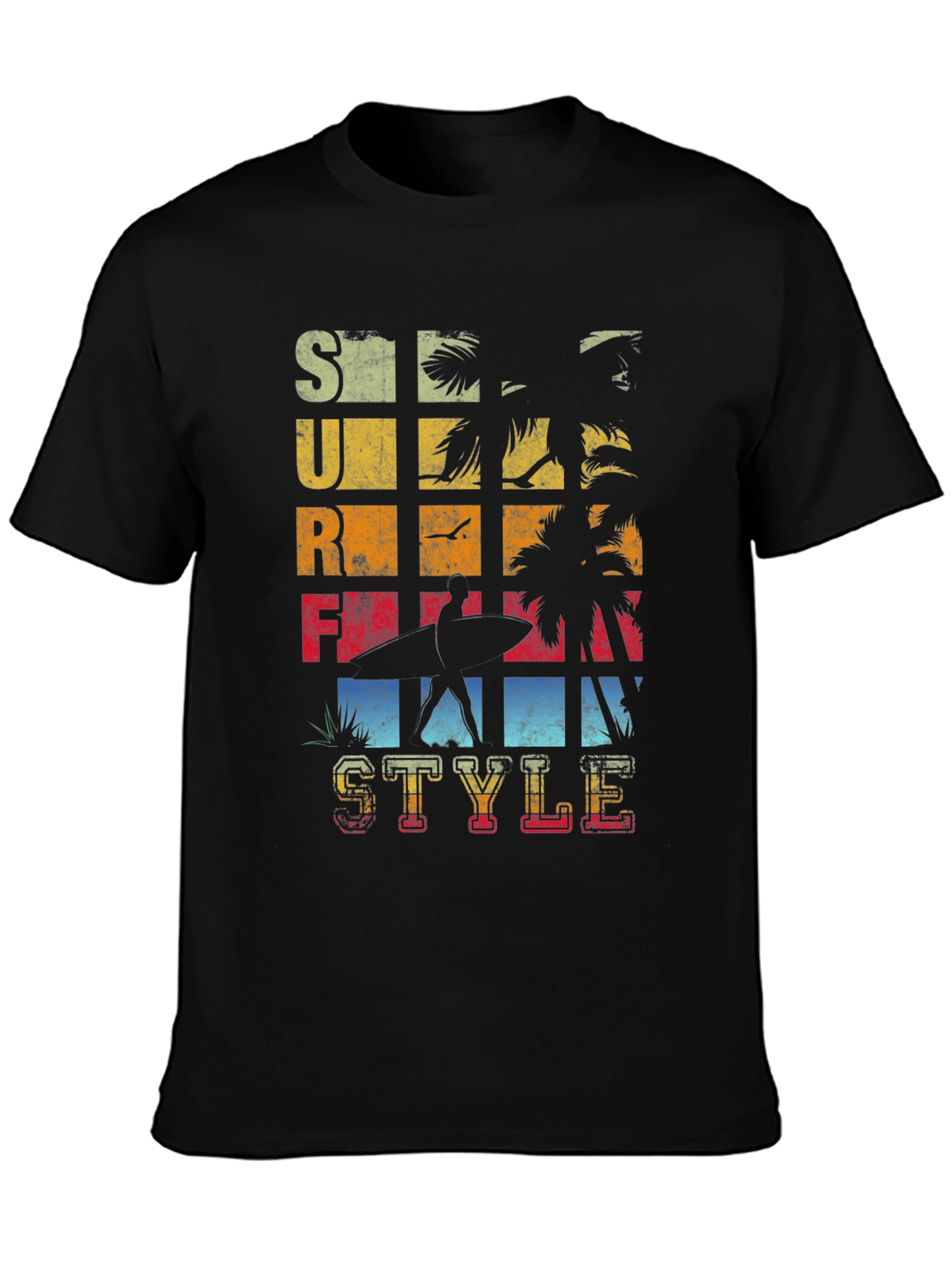 Surf Style Graphic T-Shirt - Retro Design