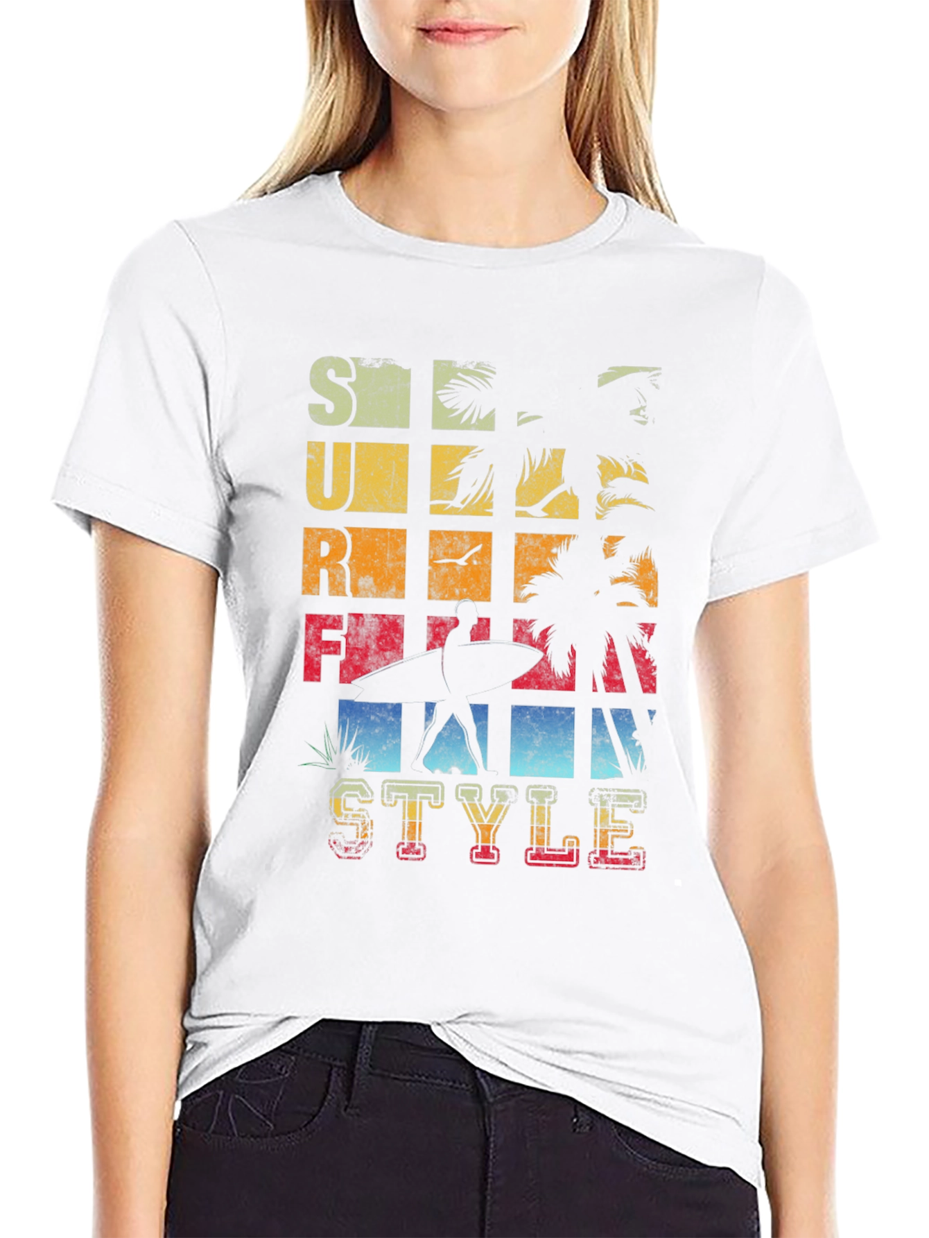 Surf Style Graphic T-Shirt - Retro Design