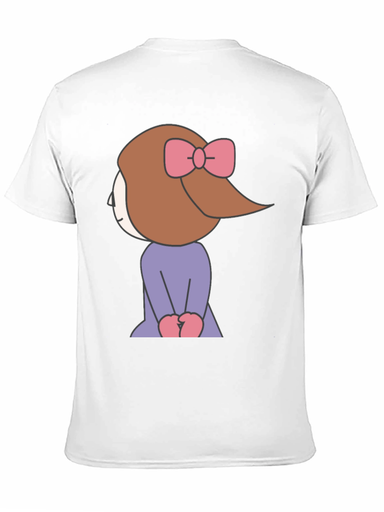 Cartoon Girl Graphic Tee - Black Unisex T-Shirt