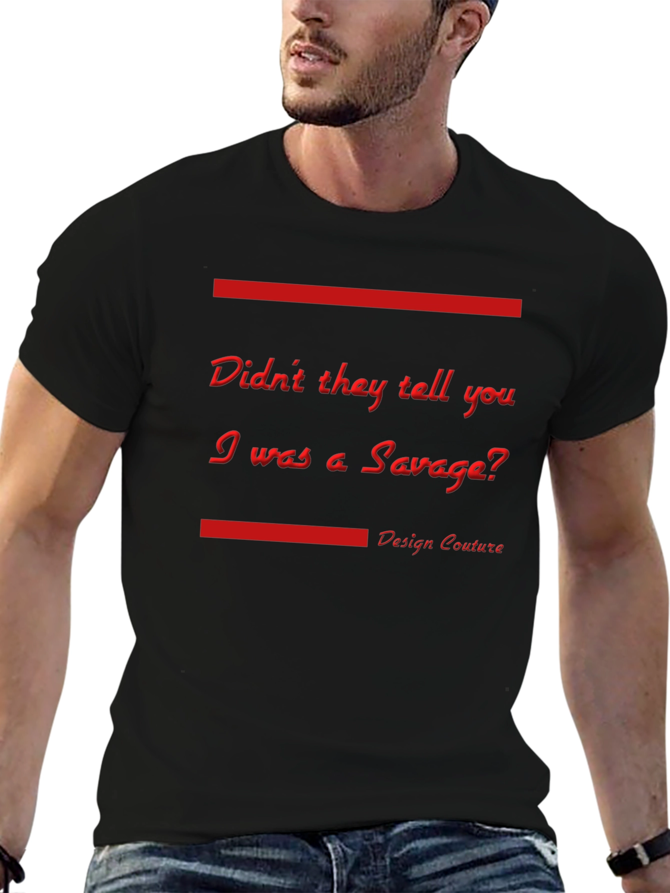 Savage Statement Graphic Tee - Bold Design