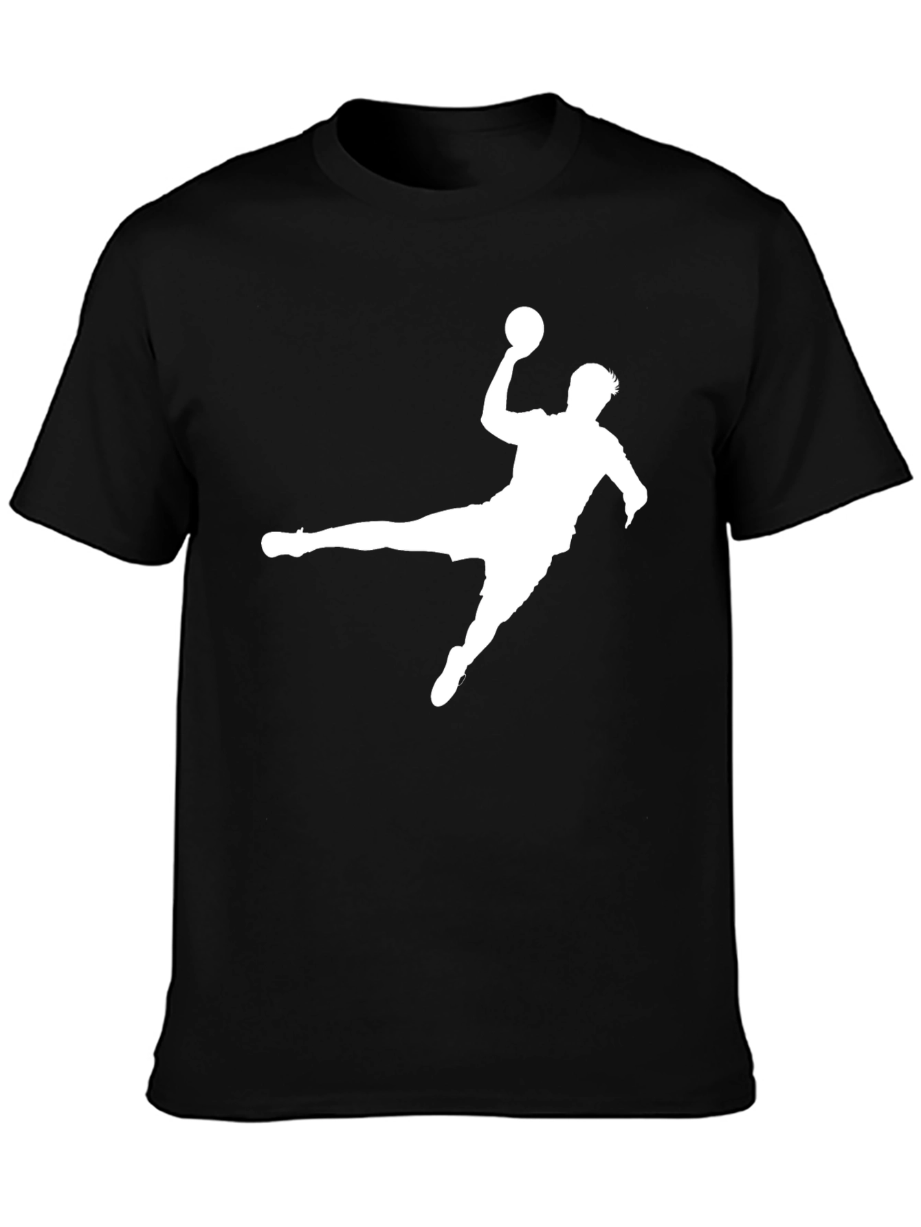 Handball Player Graphic T-Shirt - Black