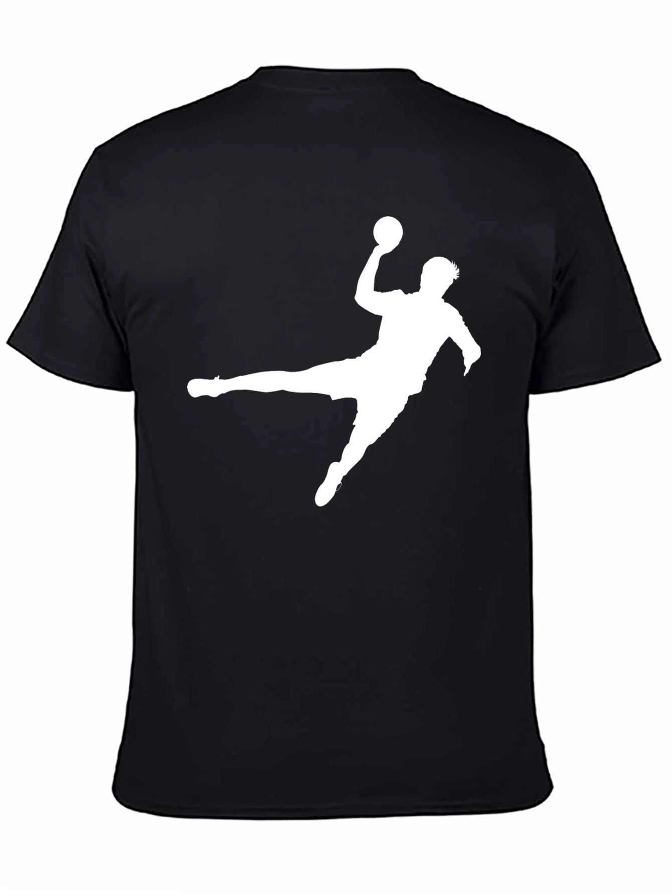 Handball Player Graphic T-Shirt - Black