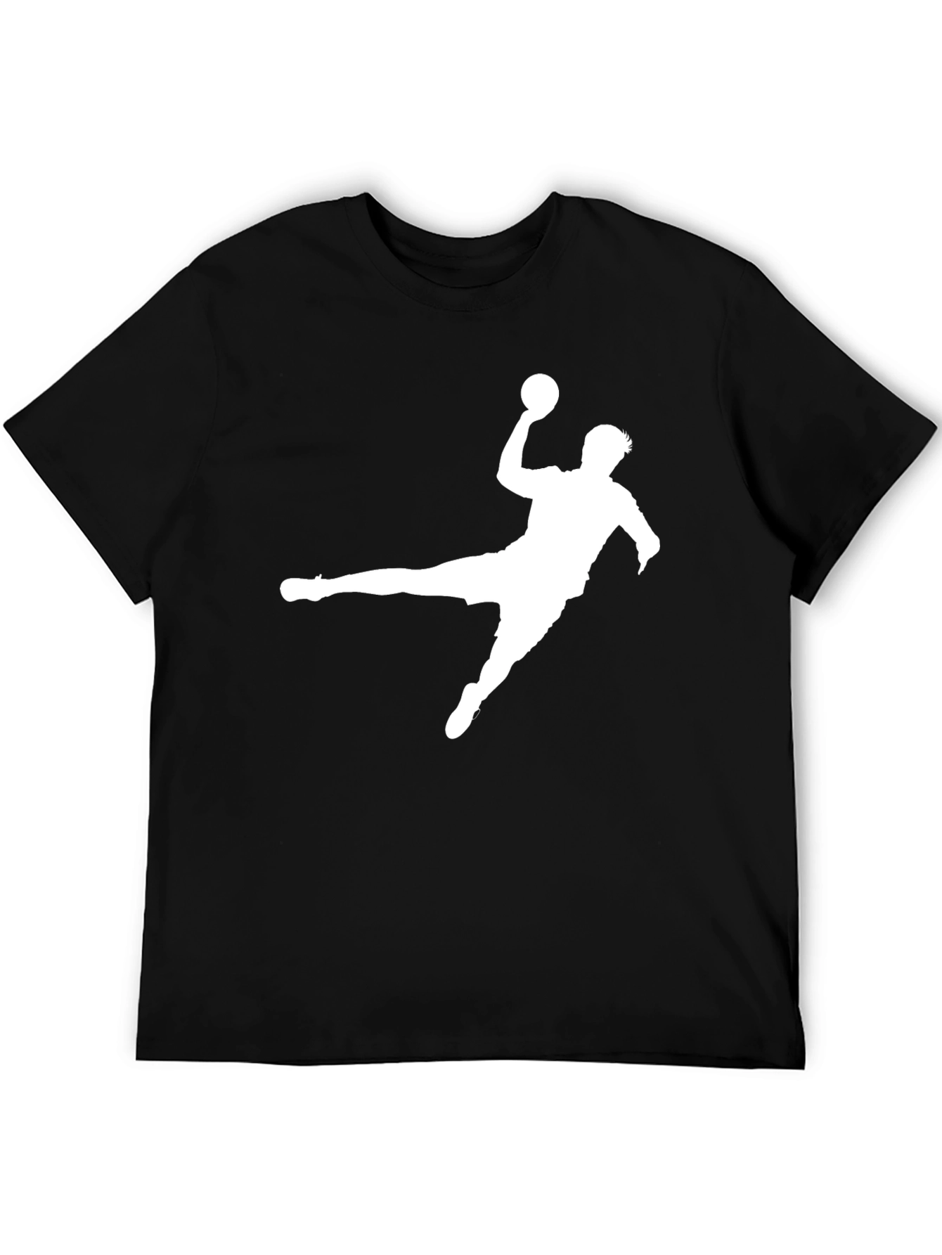 Handball Player Graphic T-Shirt - Black