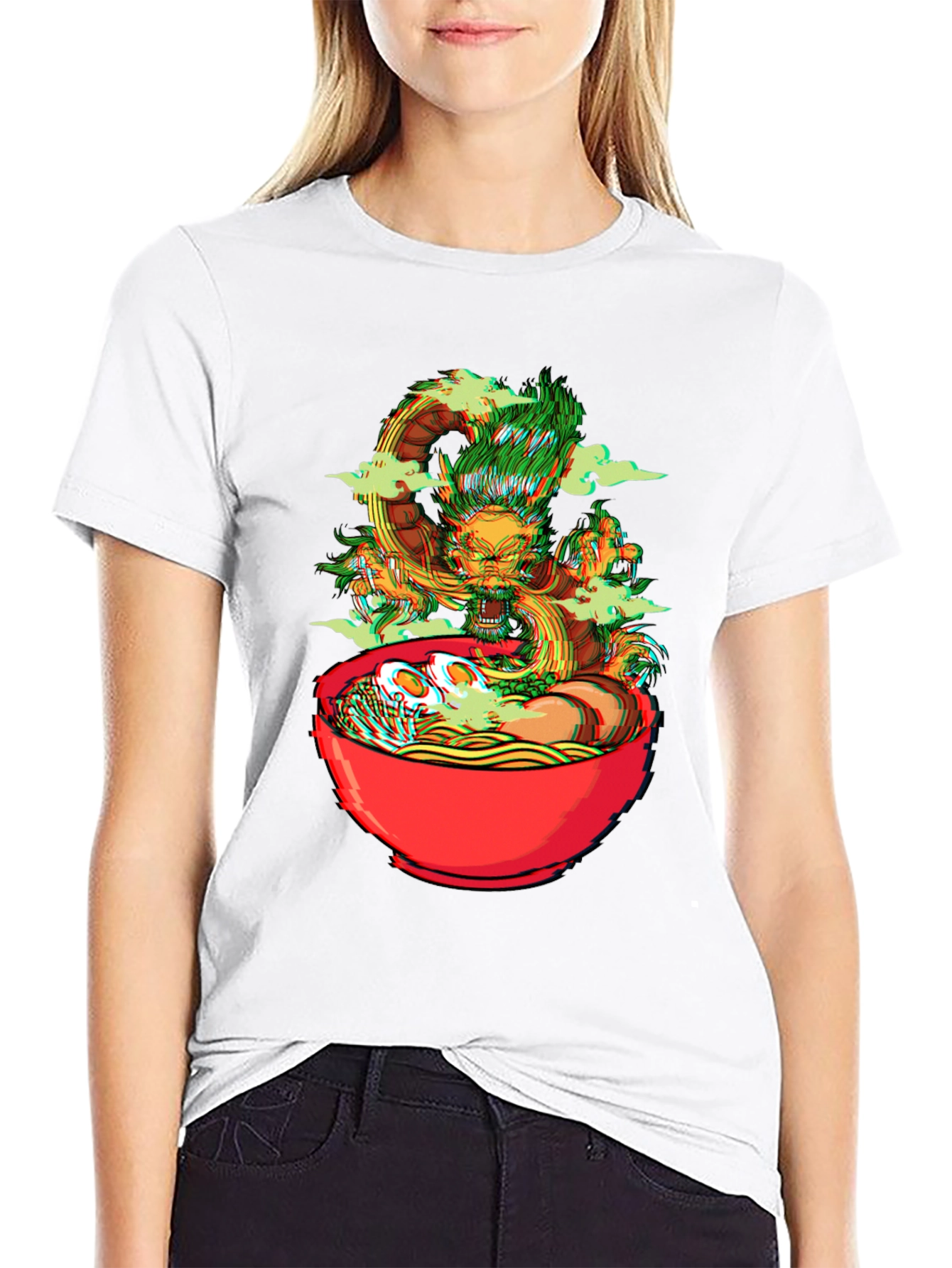 Dragon Ramen Graphic Tee - Black Cotton T-Shirt