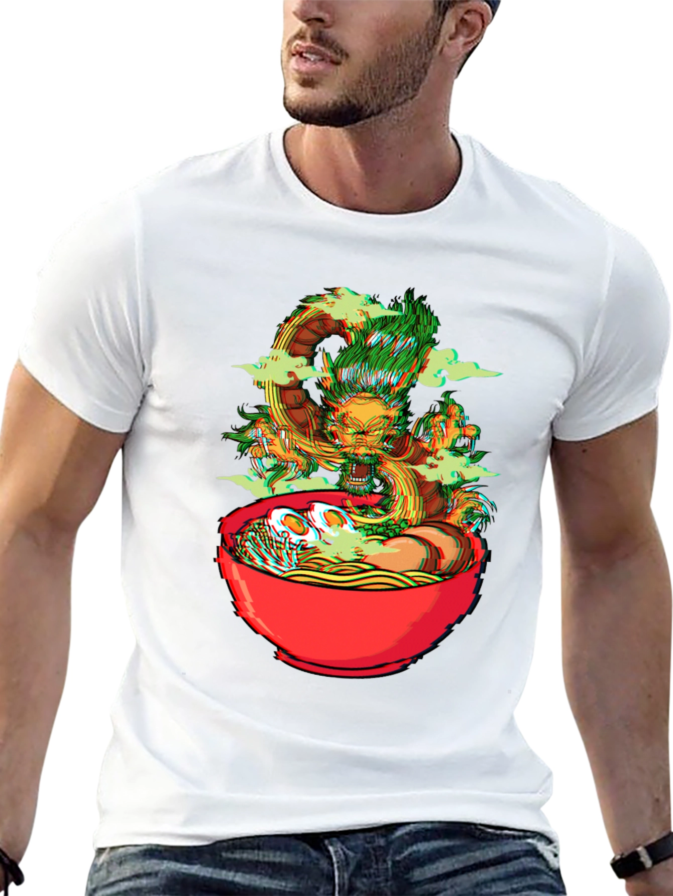 Dragon Ramen Graphic Tee - Black Cotton T-Shirt