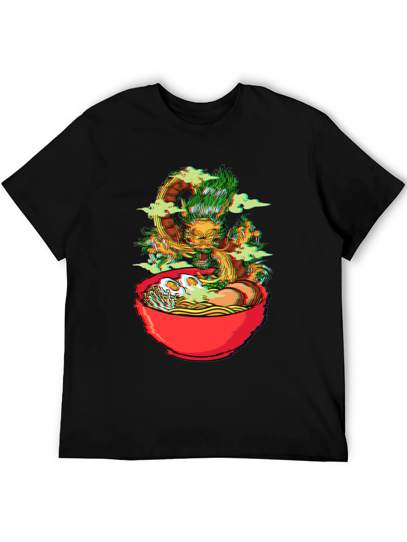 Dragon Ramen Graphic Tee - Black Cotton T-Shirt
