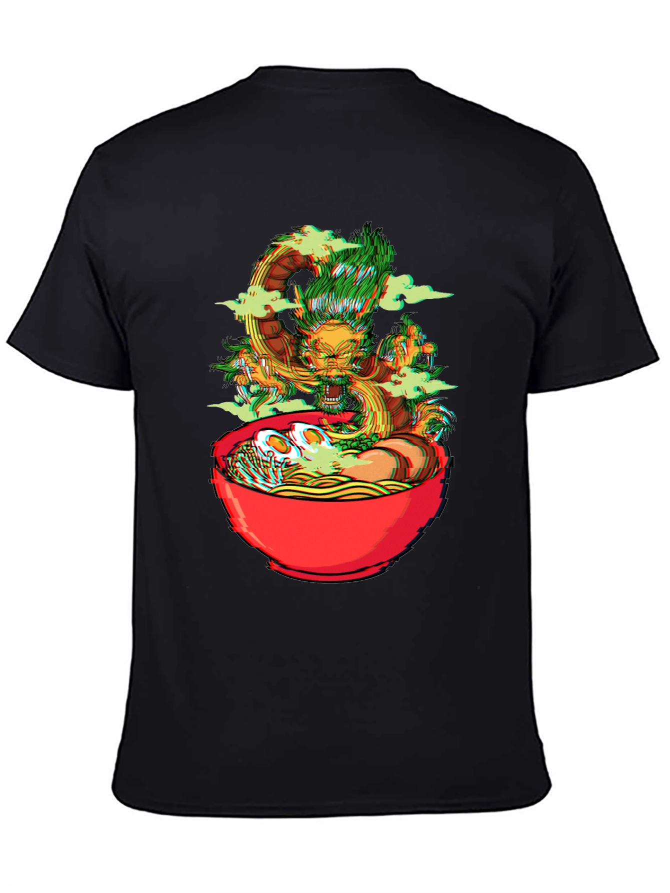 Dragon Ramen Graphic Tee - Black Cotton T-Shirt