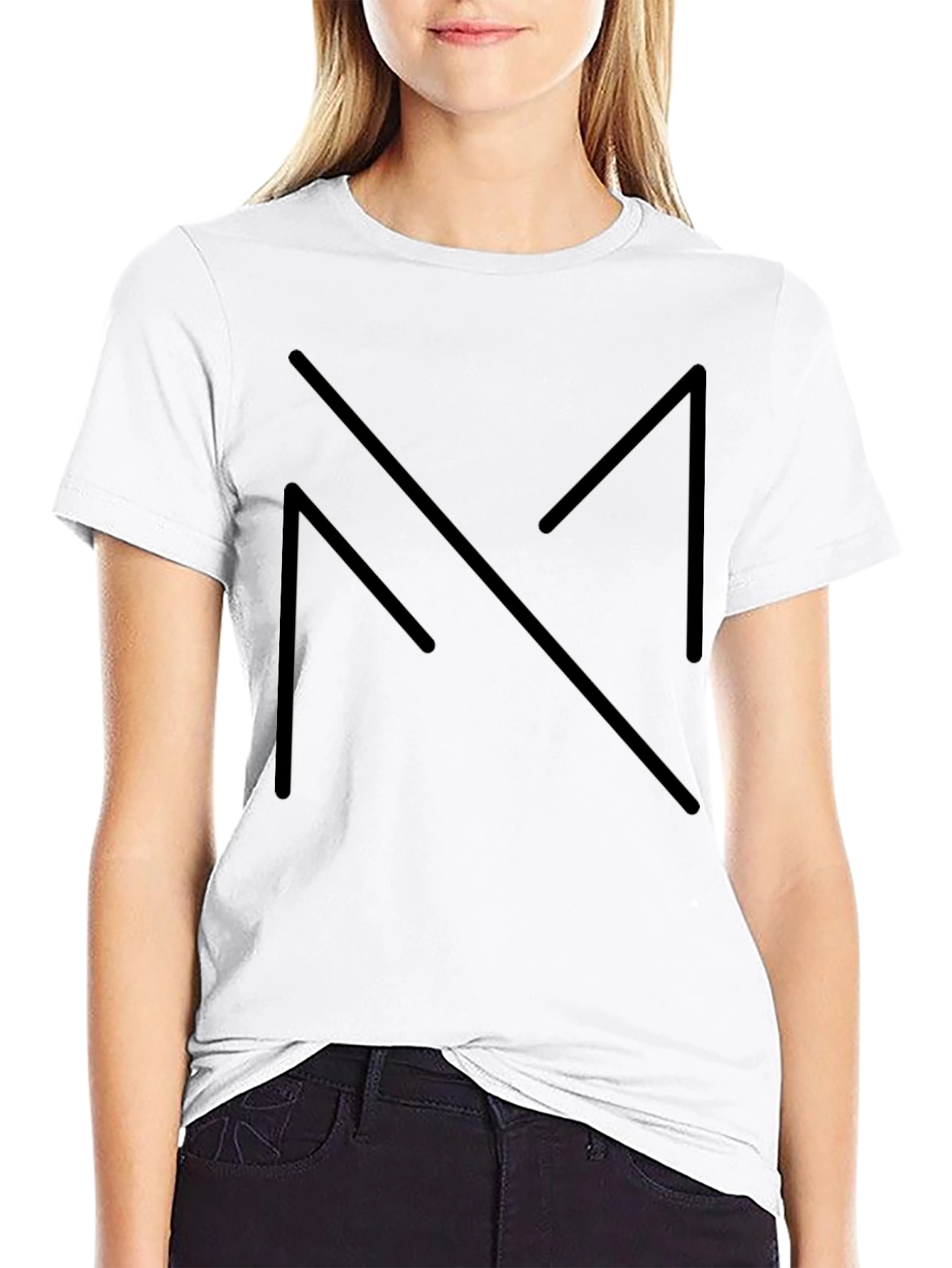 Minimalist Black Geometric Design Tee