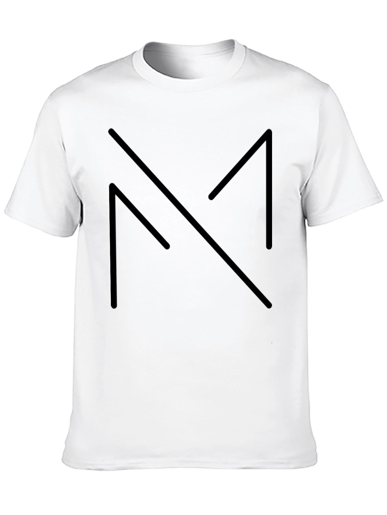 Minimalist Black Geometric Design Tee