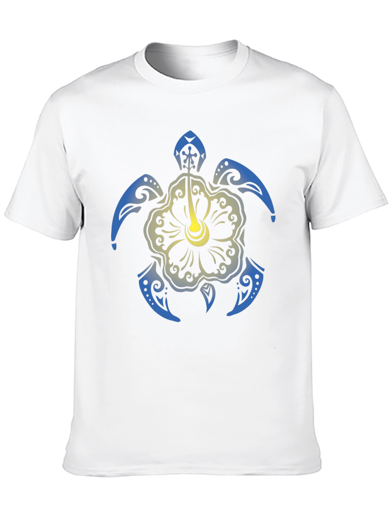 Turtle Hibiscus Graphic Tee - Black