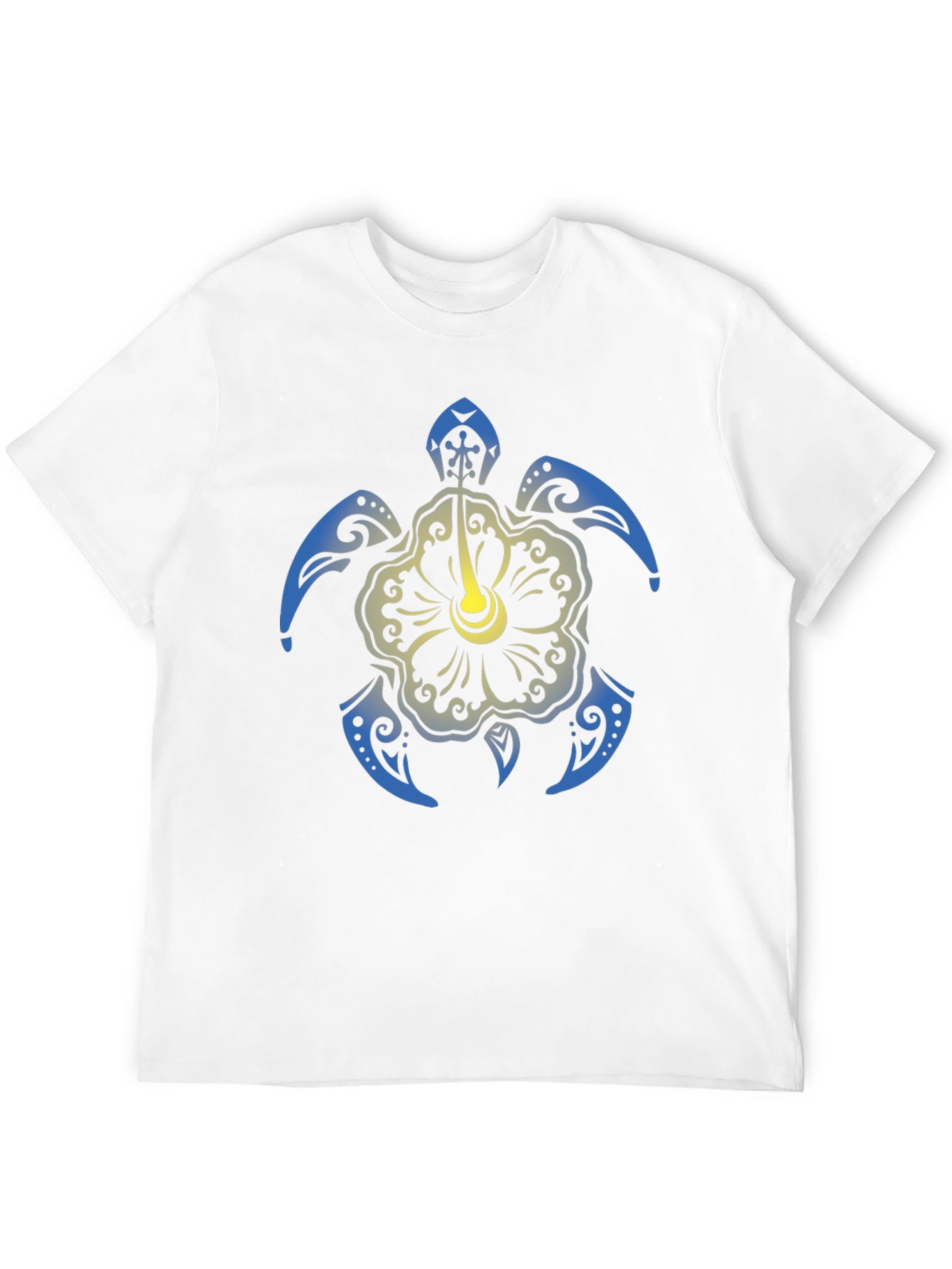 Turtle Hibiscus Graphic Tee - Black