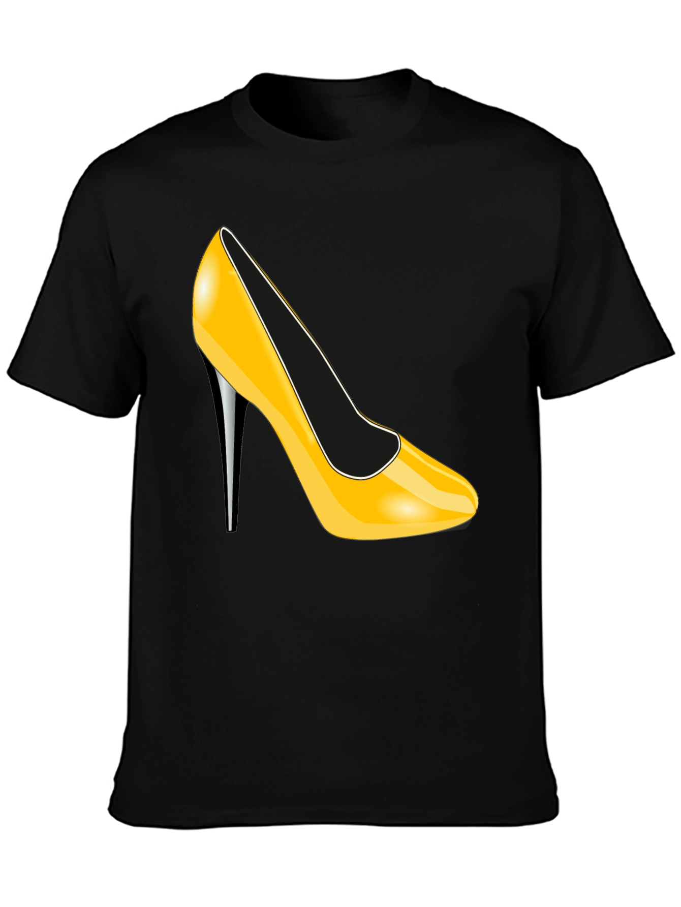 High Heel Graphic T-Shirt - Stylish Black Tee