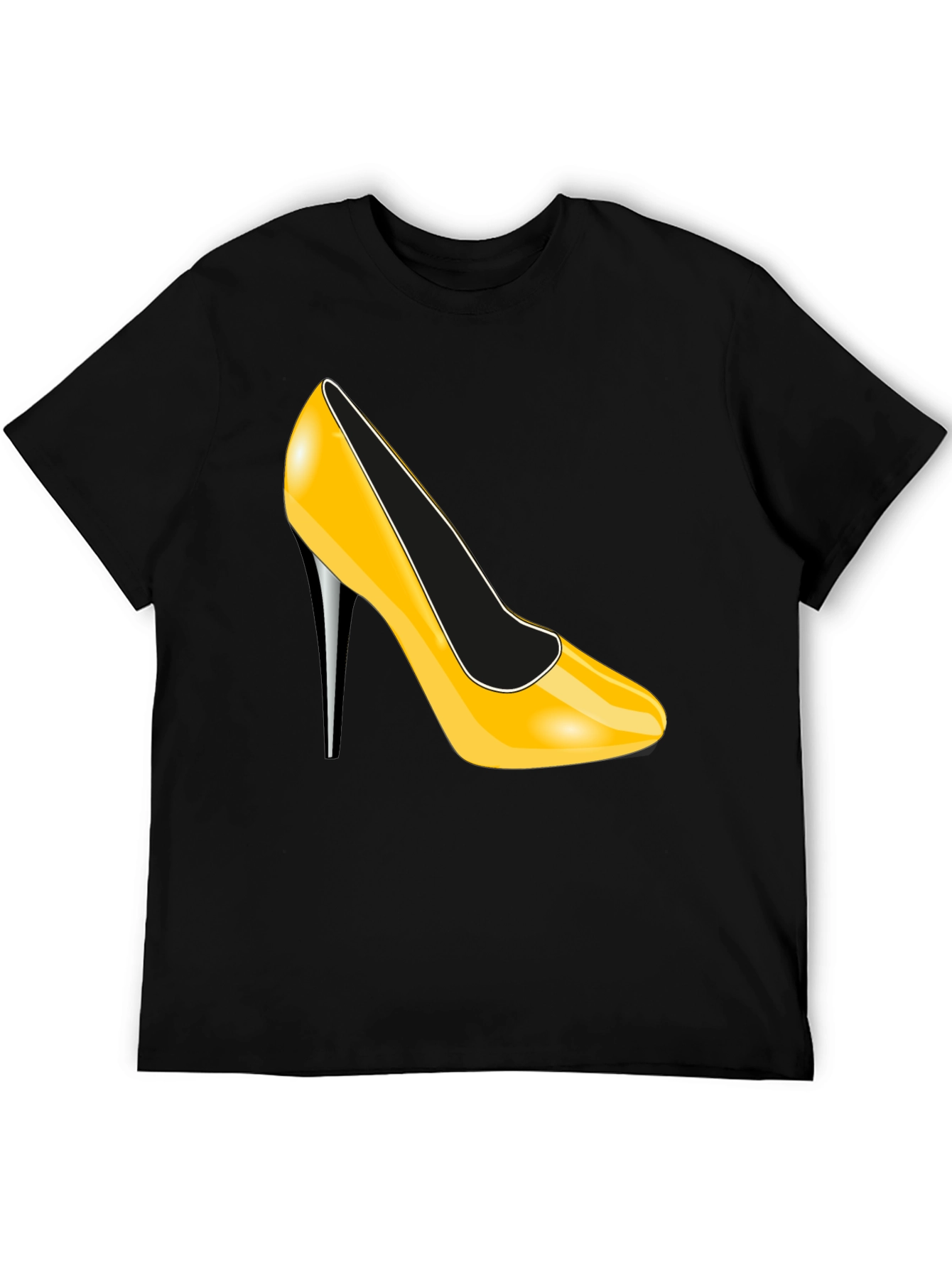 High Heel Graphic T-Shirt - Stylish Black Tee