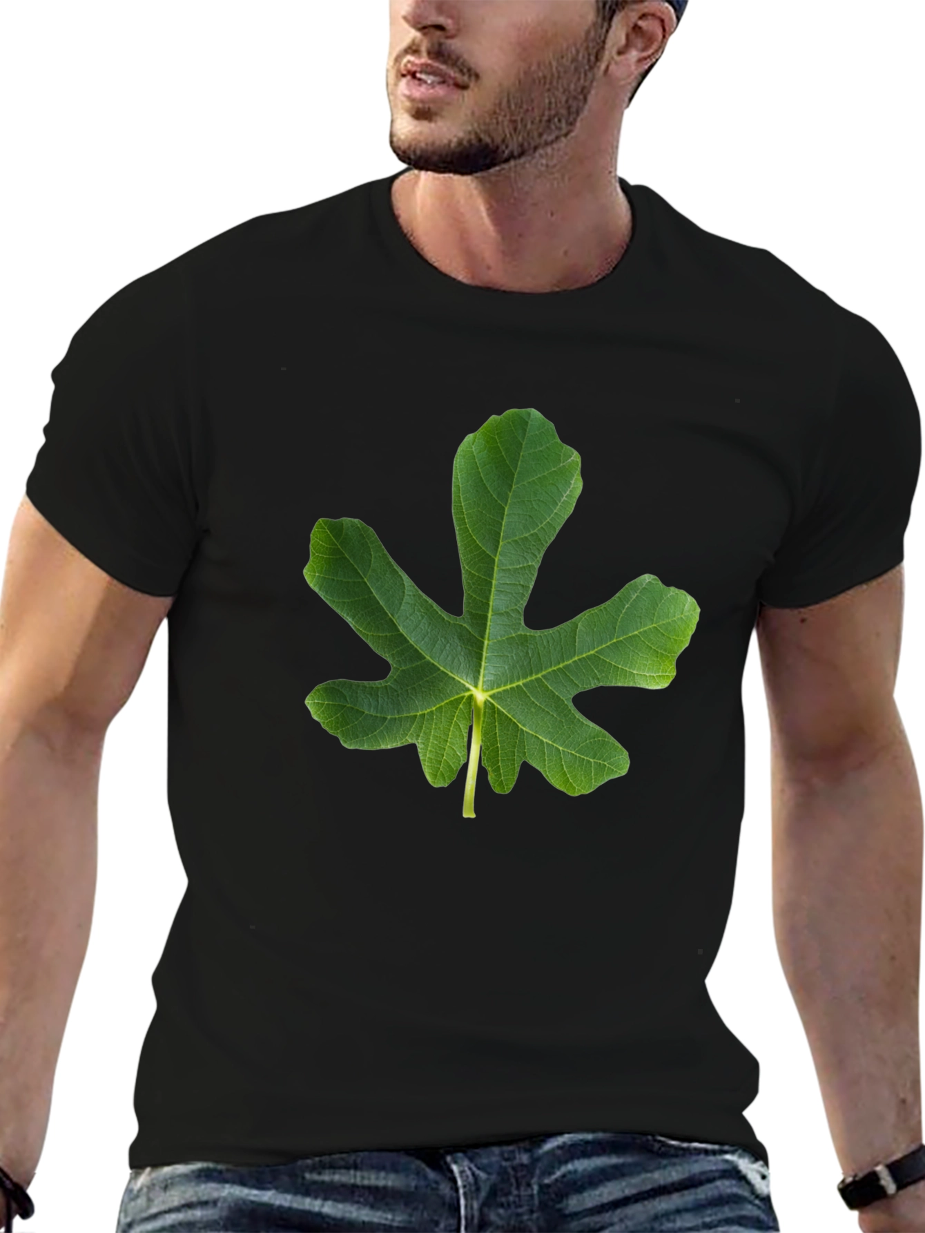 Fig Leaf Graphic Tee - Nature Inspired Design